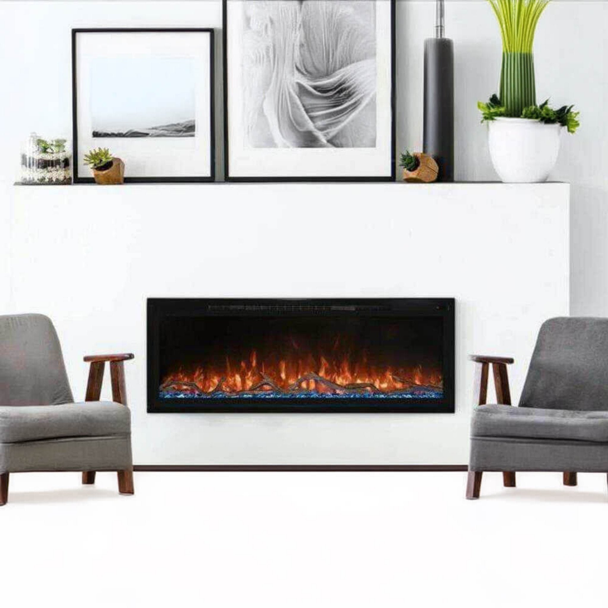 Modern Flames Spectrum Slimline 60-Inch Built-In Linear Electric Fireplace [SPS-60B] (SAK81537)