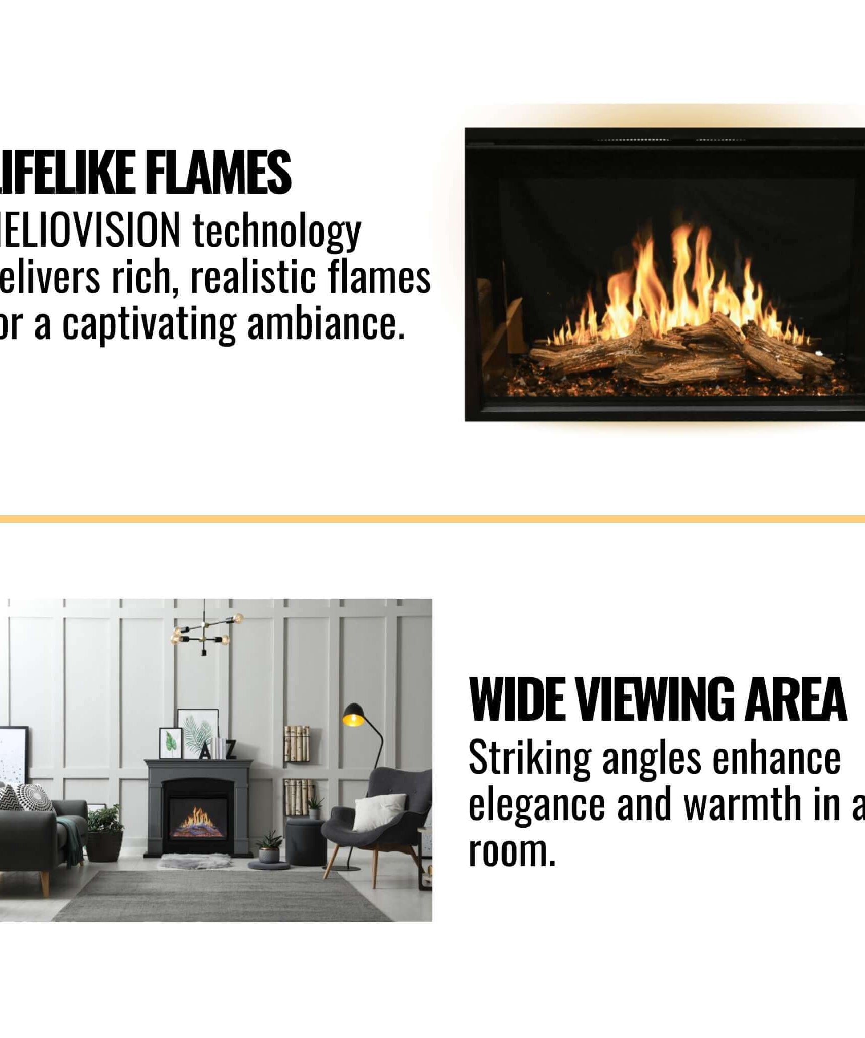 Modern Flames Orion Traditional 30-Inch Heliovision Electric Fireplace [OR30-TRAD] (SAK53719)