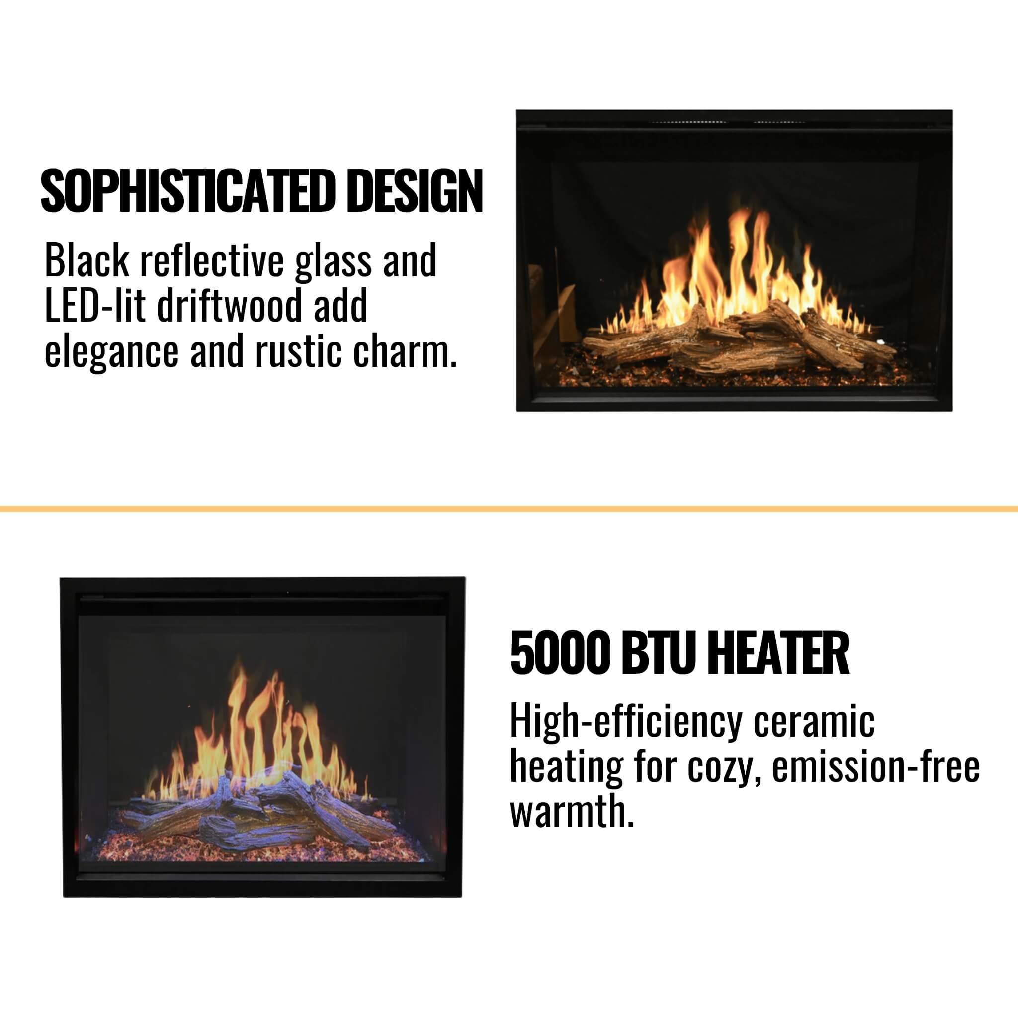 Modern Flames Orion Traditional 42-Inch Heliovision Electric Fireplace [OR42-TRAD] (SAK83765)