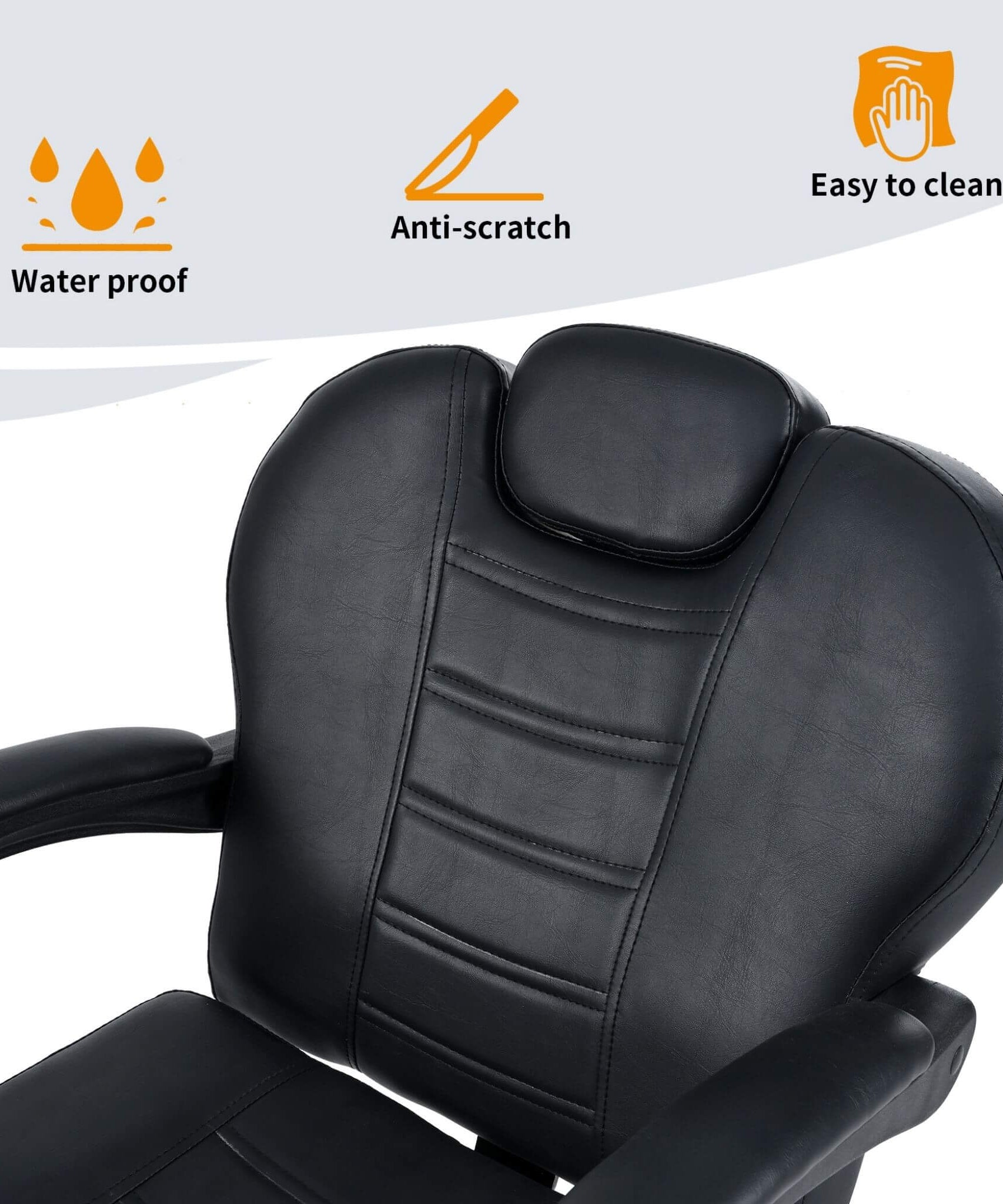 Modern Reclining Barber Chair With Adjustable Headrest And Hydraulic Pump (SAK62751)