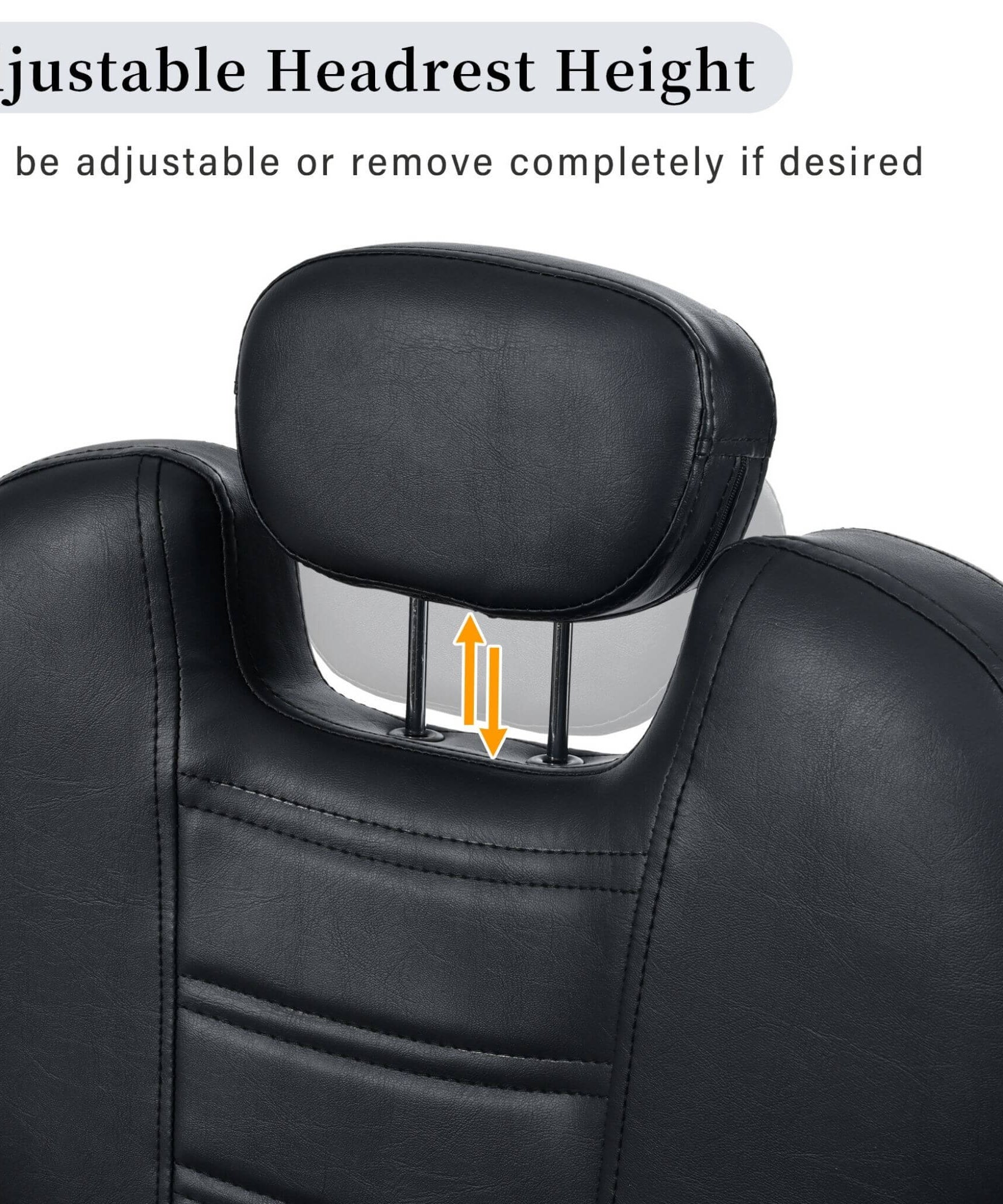 Modern Reclining Barber Chair With Adjustable Headrest And Hydraulic Pump (SAK62751)
