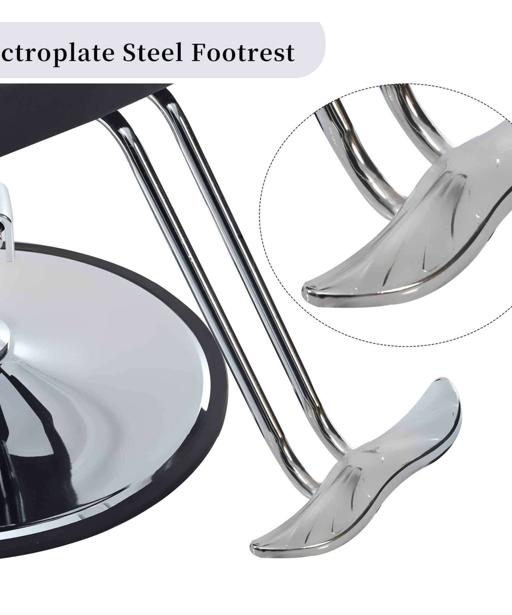 Modern Reclining Barber Chair With Adjustable Headrest And Hydraulic Pump (SAK62751)