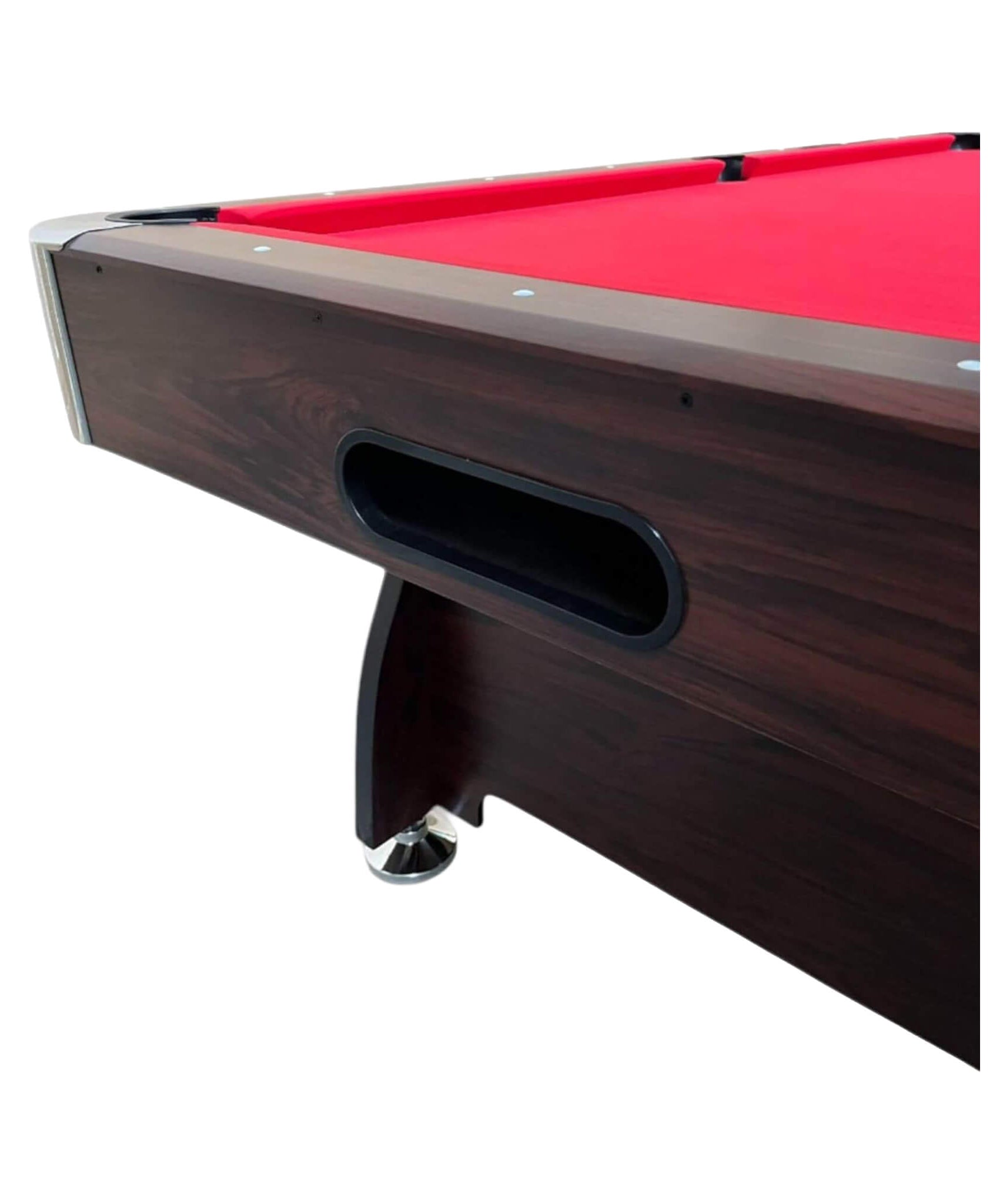 8FT Modern Red Felt Billiard Pool Table With Automatic Ball Return And Accessories Kit (SAK76139)