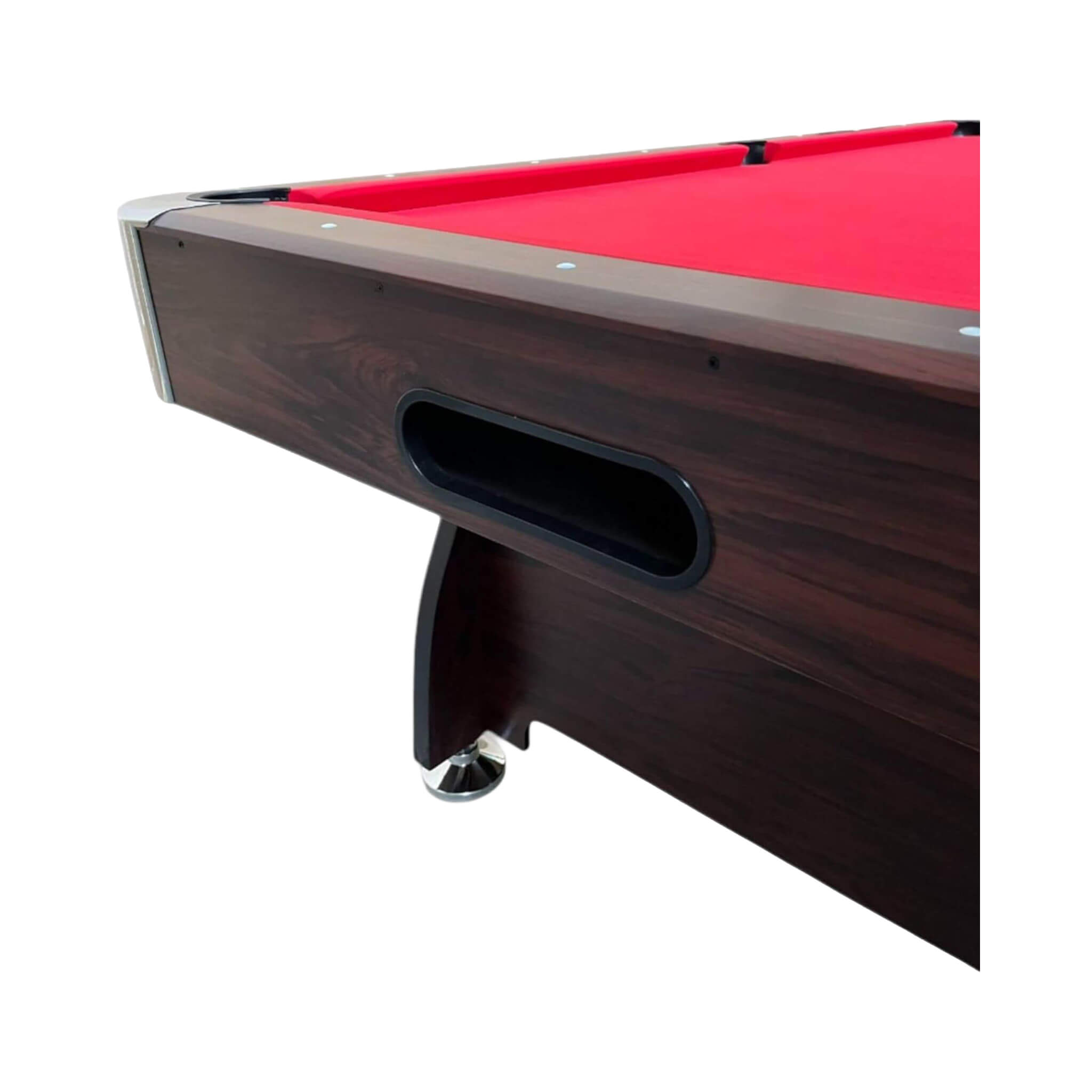 8FT Modern Red Felt Billiard Pool Table With Automatic Ball Return And Accessories Kit (SAK76139)
