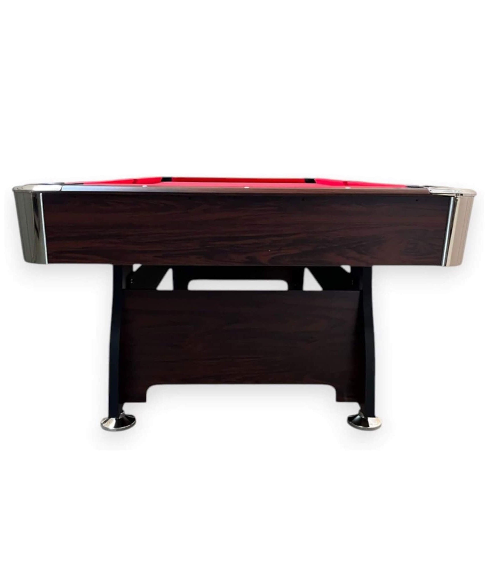 8FT Modern Red Felt Billiard Pool Table With Automatic Ball Return And Accessories Kit (SAK76139)