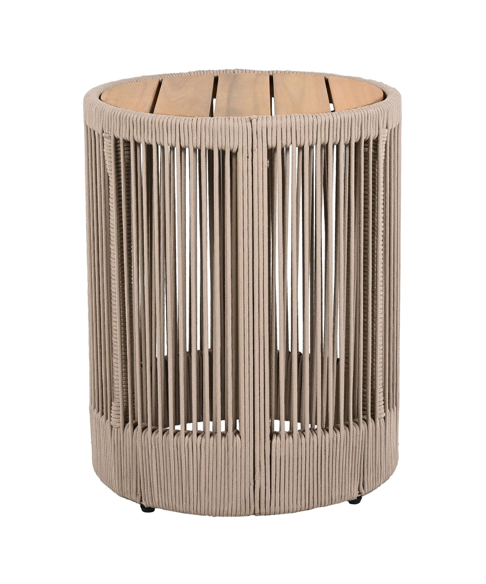 Alora Modern Rustic Coffee Table & Side Table With Woven Rope Design (SAK56739)