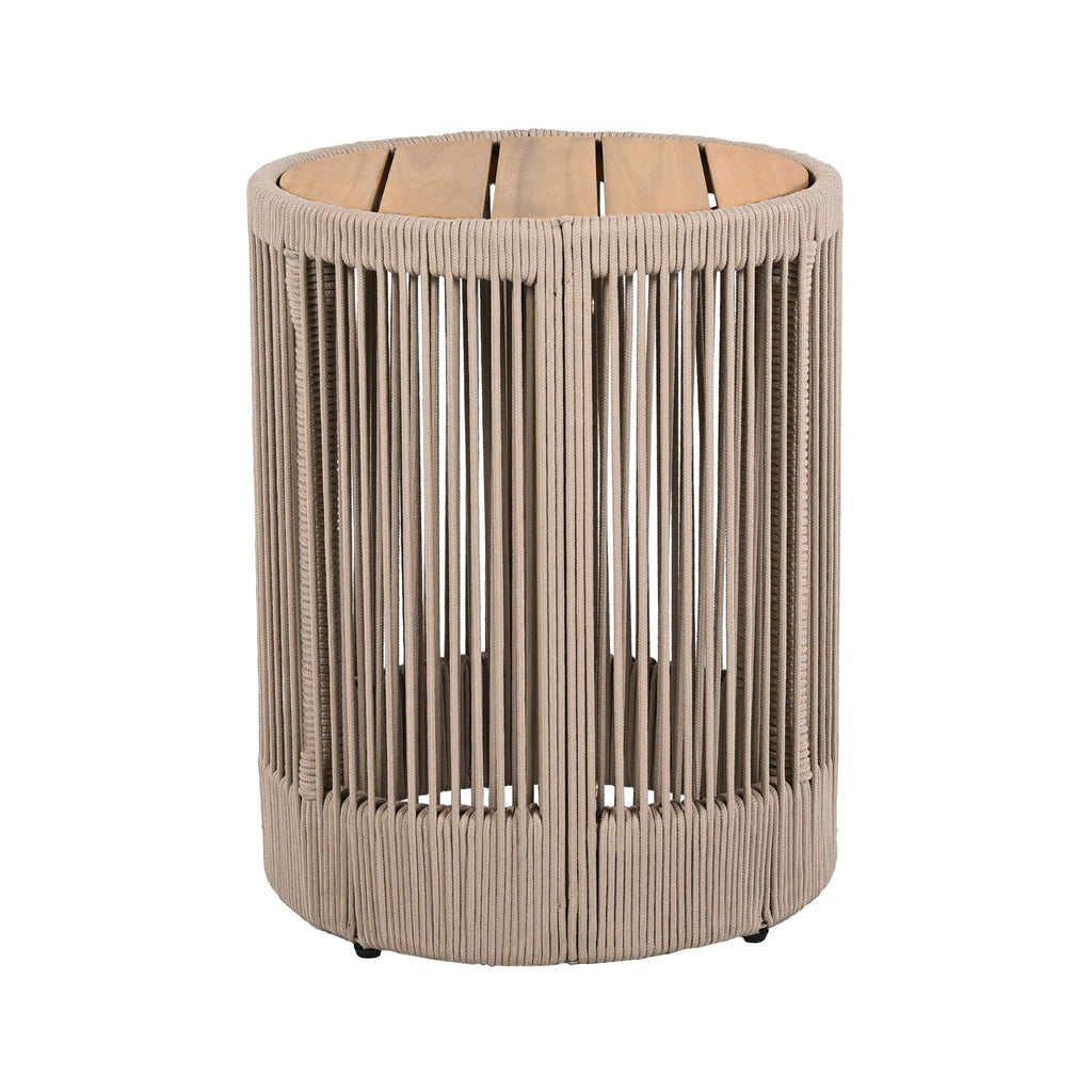 Alora Modern Rustic Coffee Table & Side Table With Woven Rope Design (SAK56739)