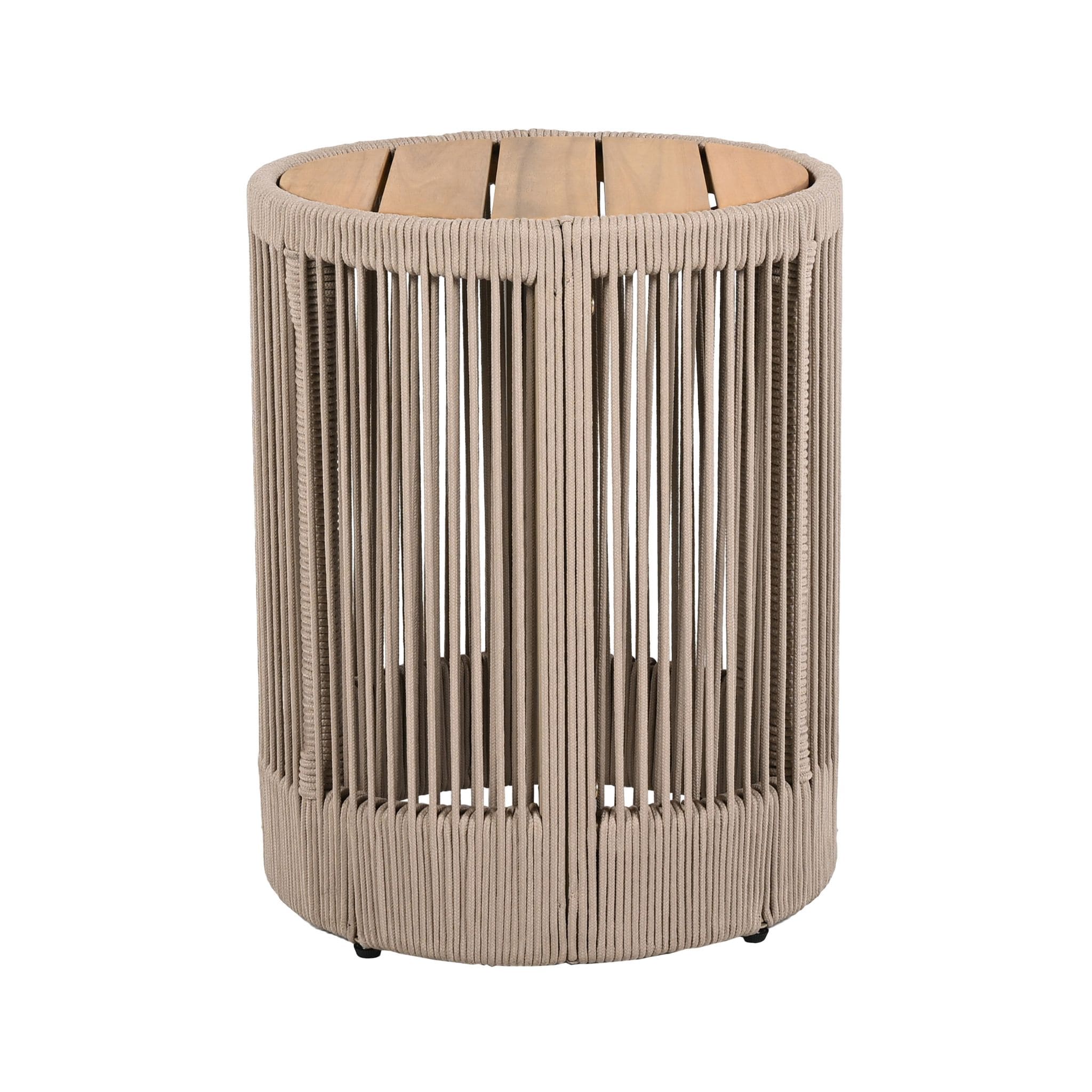 Alora Modern Rustic Coffee Table & Side Table With Woven Rope Design (SAK56739)
