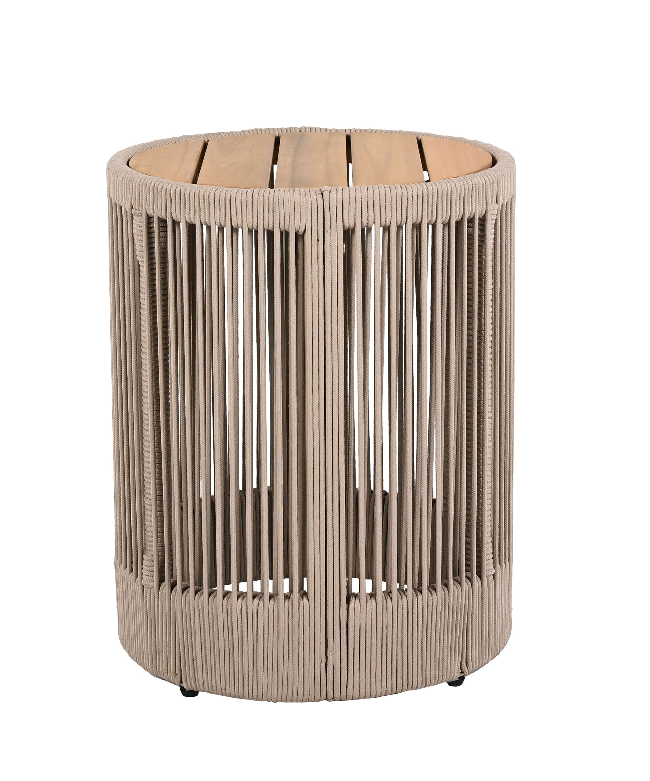 Alora Modern Rustic Coffee Table & Side Table With Woven Rope Design (SAK56739)