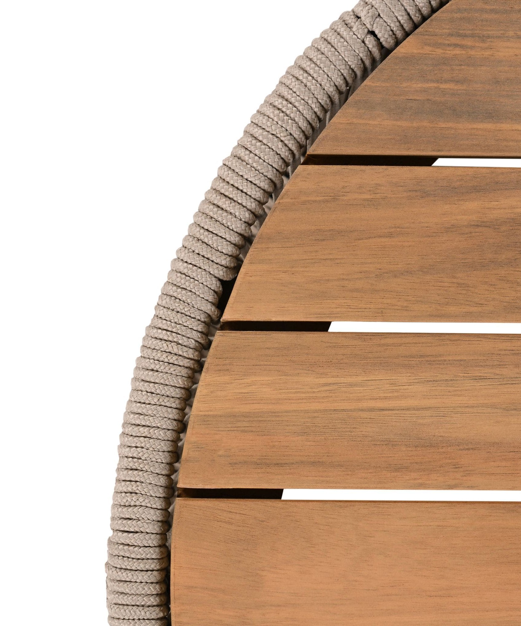 Alora Modern Rustic Coffee Table & Side Table With Woven Rope Design (SAK56739)