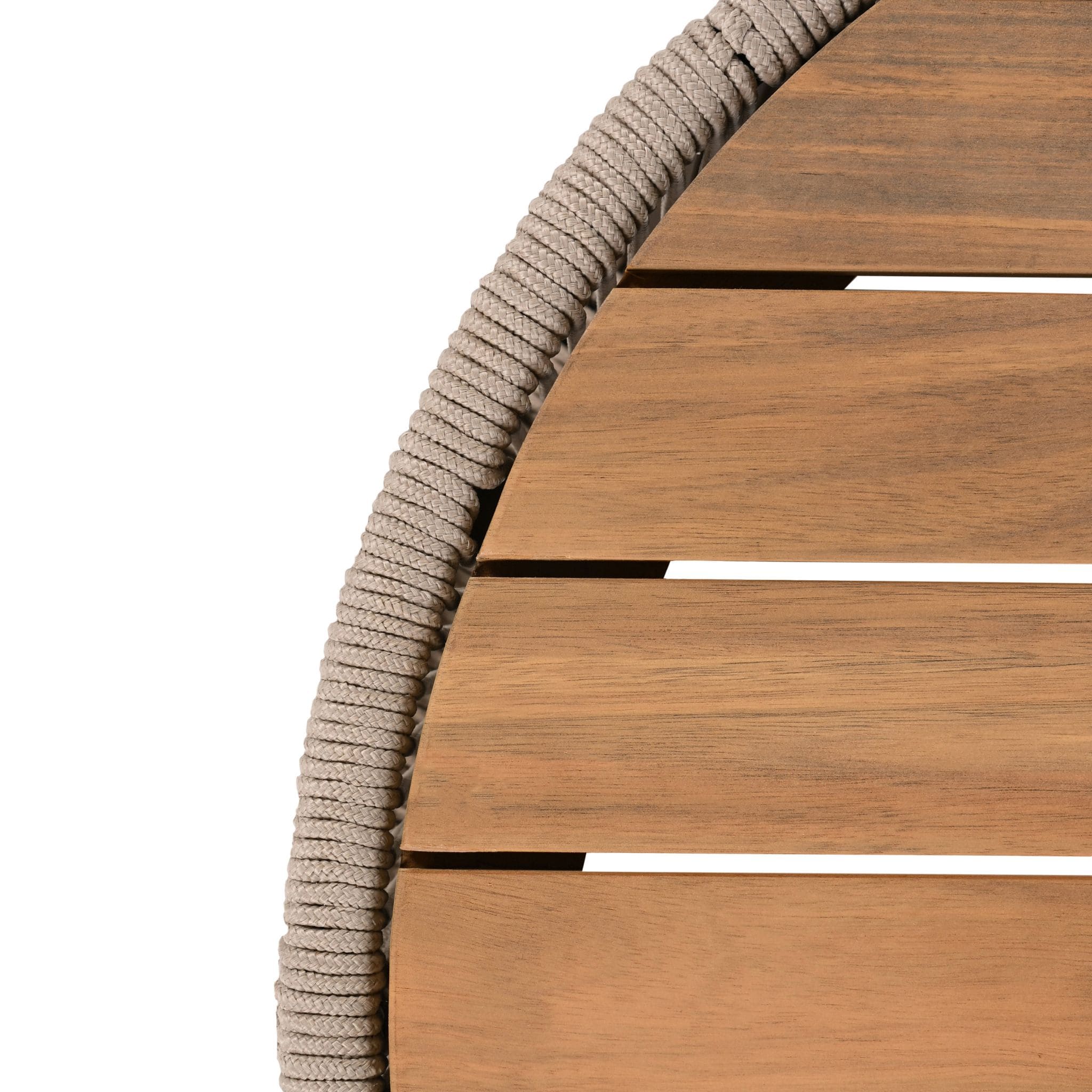 Alora Modern Rustic Coffee Table & Side Table With Woven Rope Design (SAK56739)