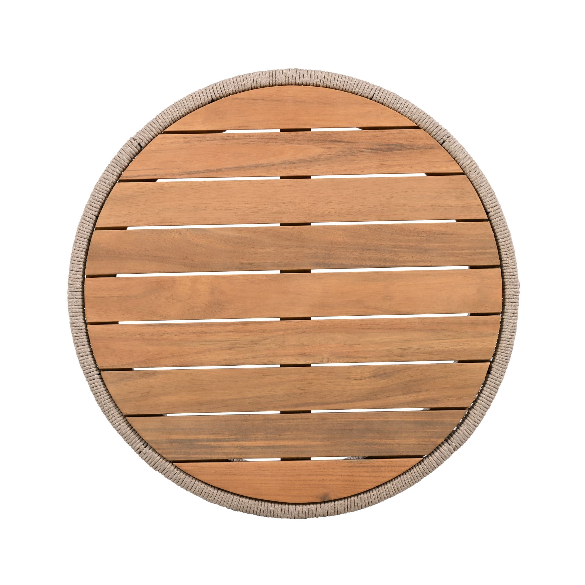 Alora Modern Rustic Coffee Table & Side Table With Woven Rope Design (SAK56739)