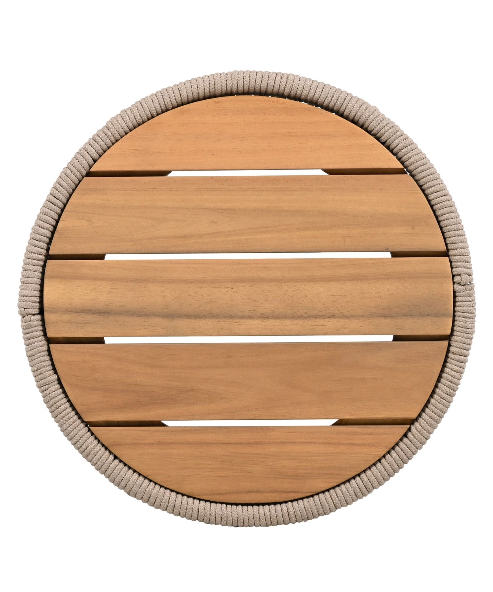 Alora Modern Rustic Coffee Table & Side Table With Woven Rope Design (SAK56739)