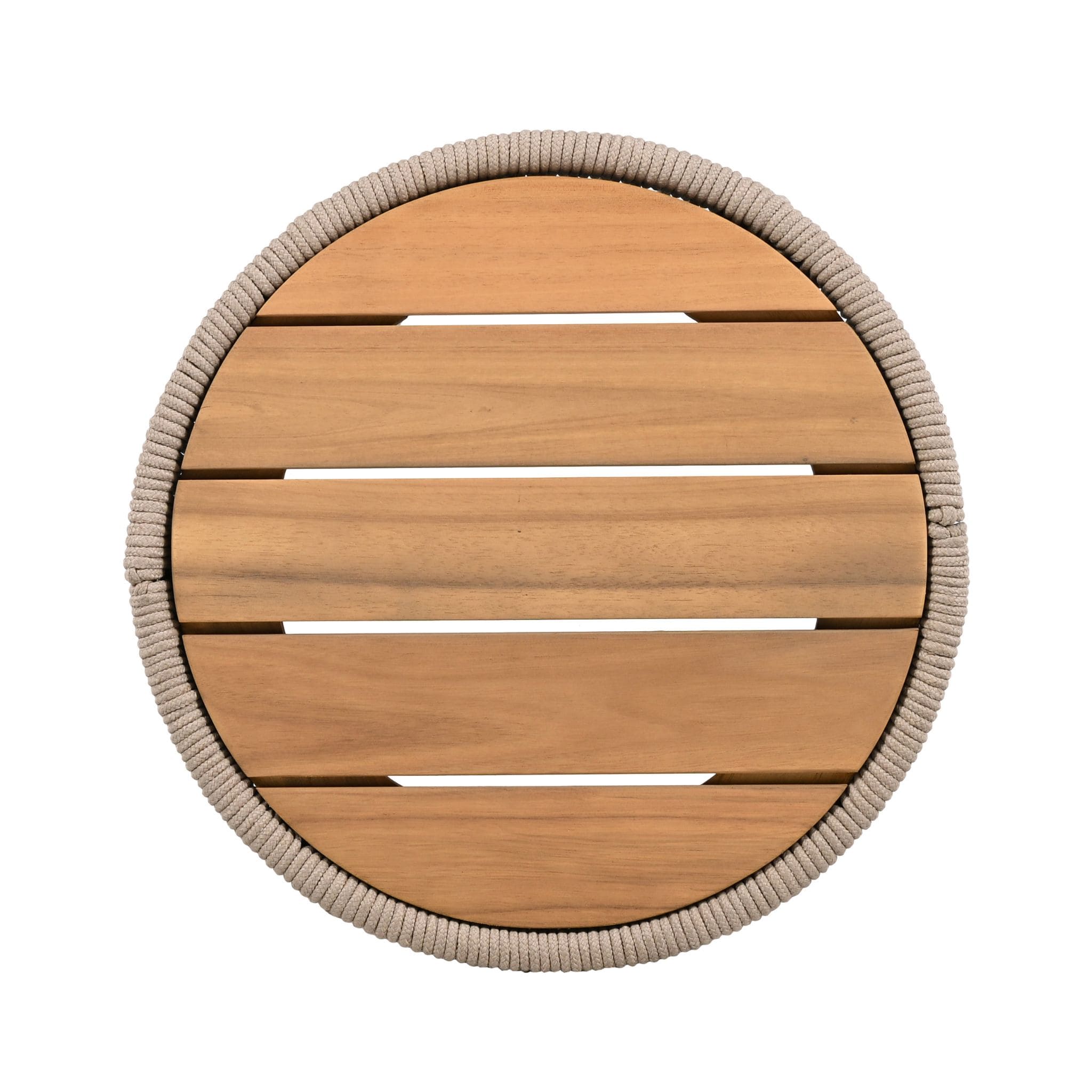 Alora Modern Rustic Coffee Table & Side Table With Woven Rope Design (SAK56739)