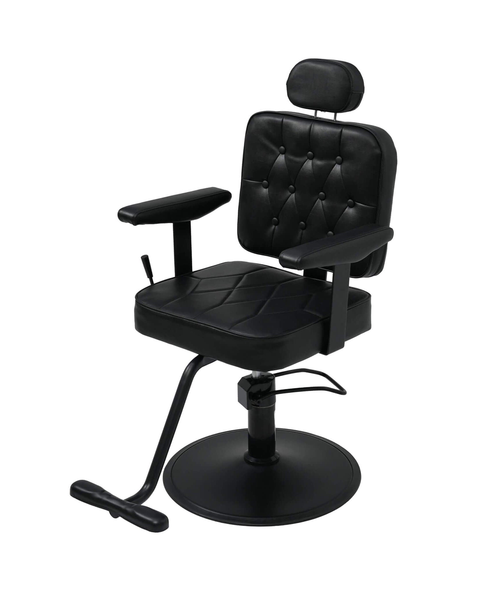 Modern Vintage Hydraulic PU Leather Reclining Barber Chair (SAK59102)
