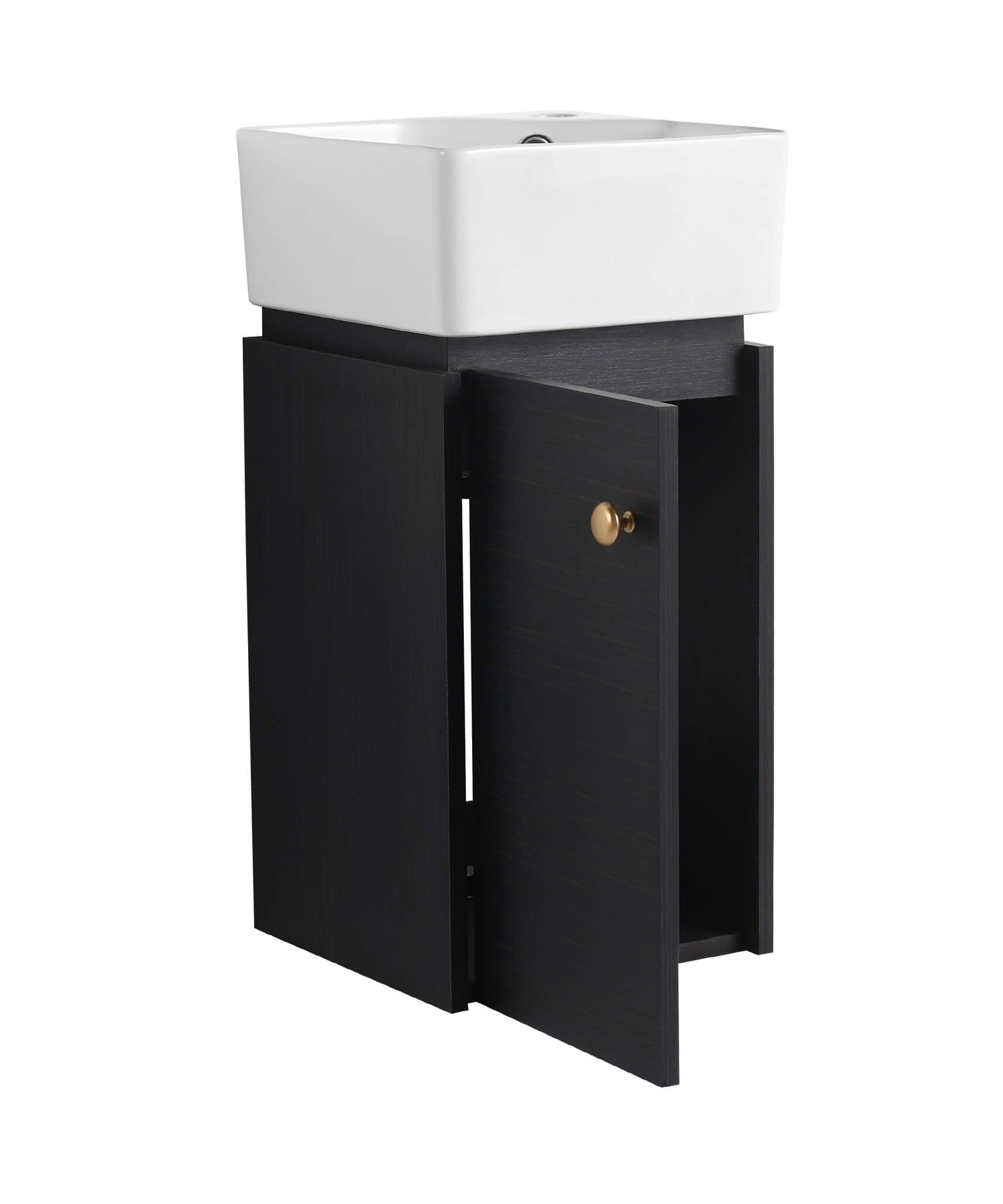 Nuvia Modern Wall-Mounted Bathroom Vanity With Ceramic Sink And Soft Close Door (SAK05214)