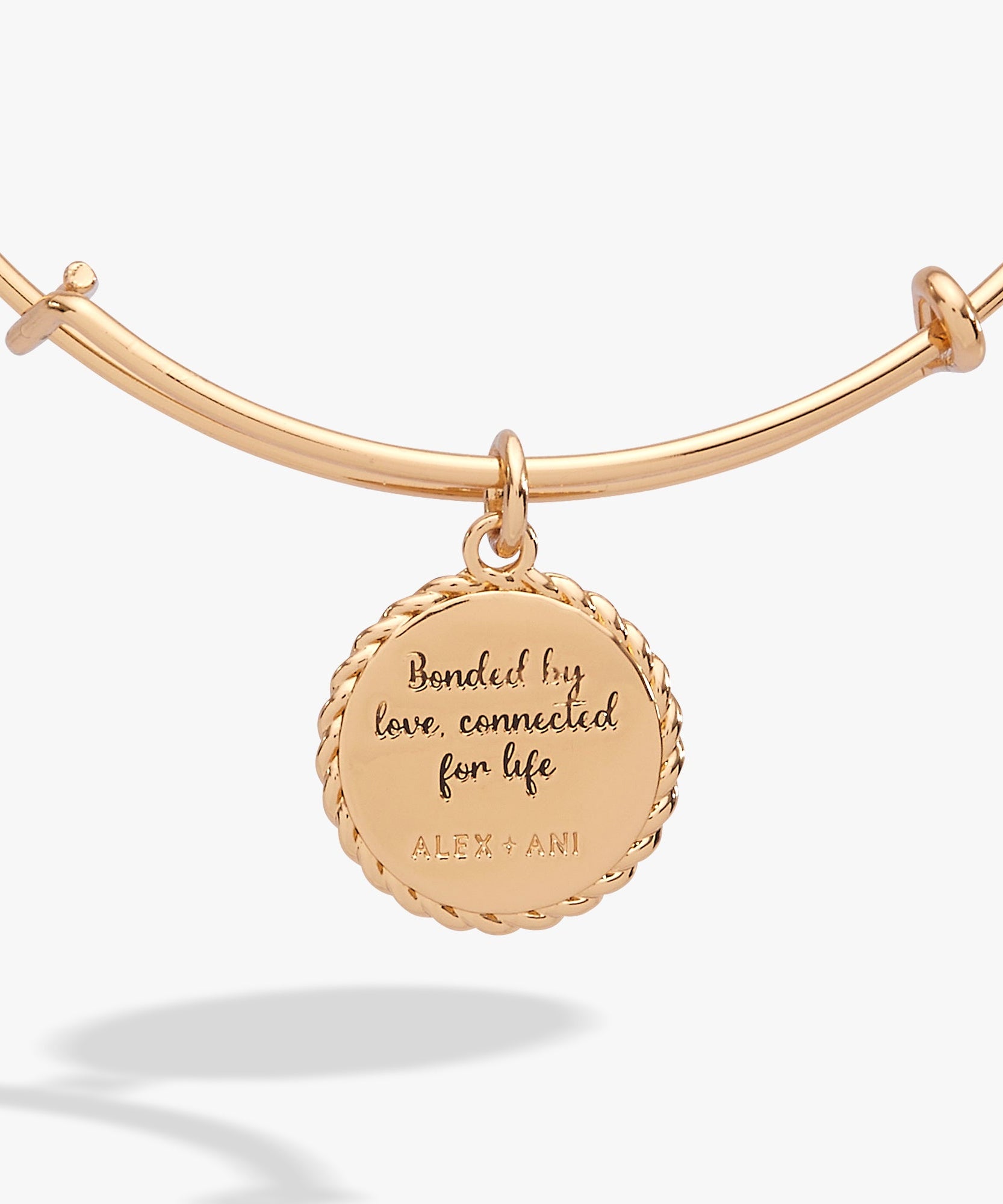Mom 'Bonded By Love, Connected For Life' Charm Bangle