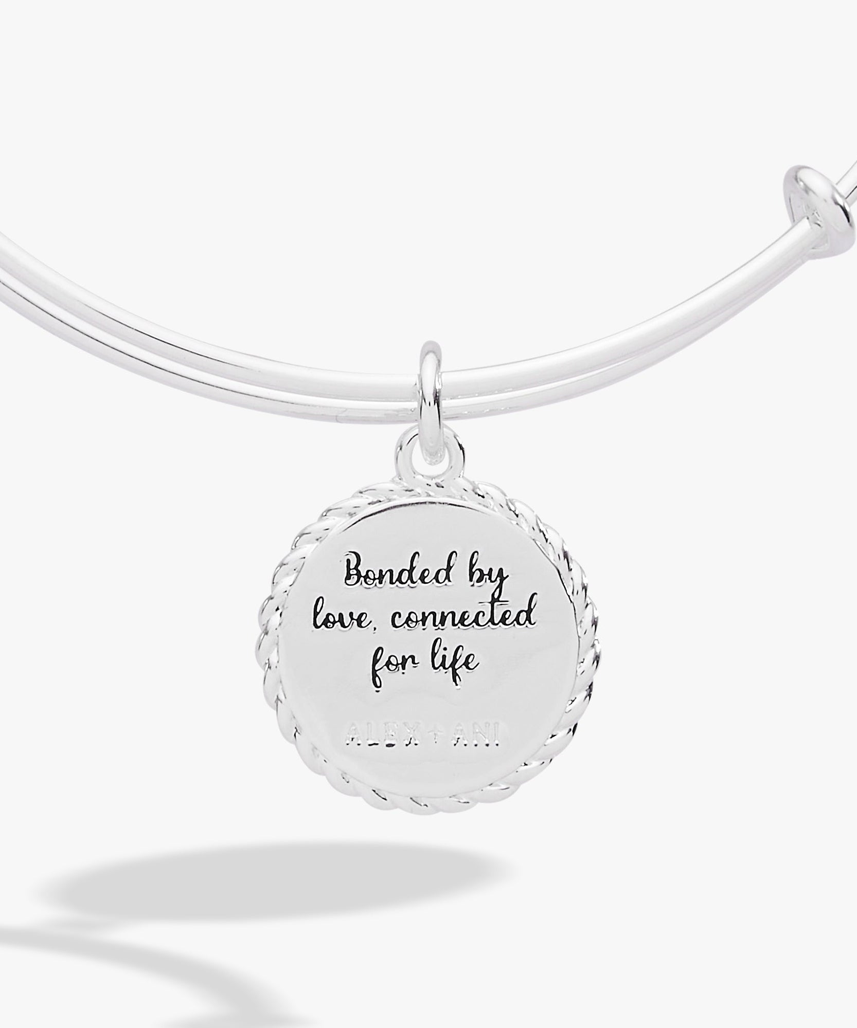 Mom 'Bonded By Love, Connected For Life' Charm Bangle
