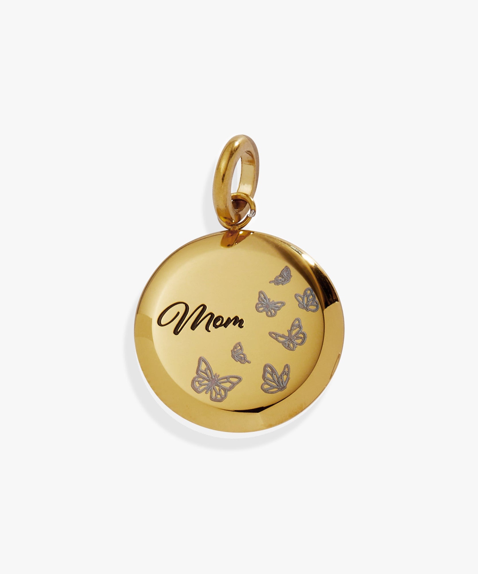 Mom Butterfly Disc Charm