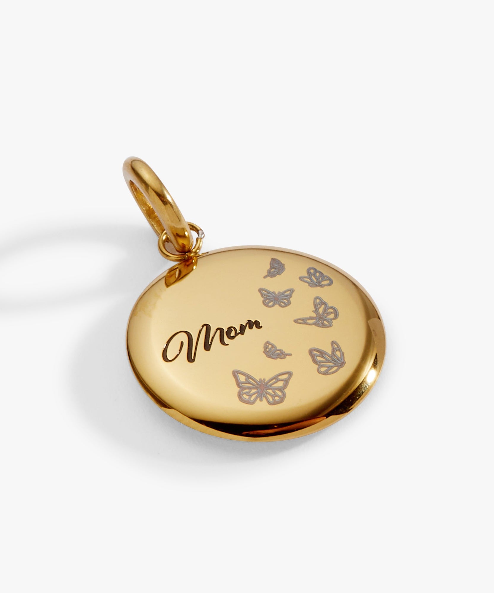 Mom Butterfly Disc Charm