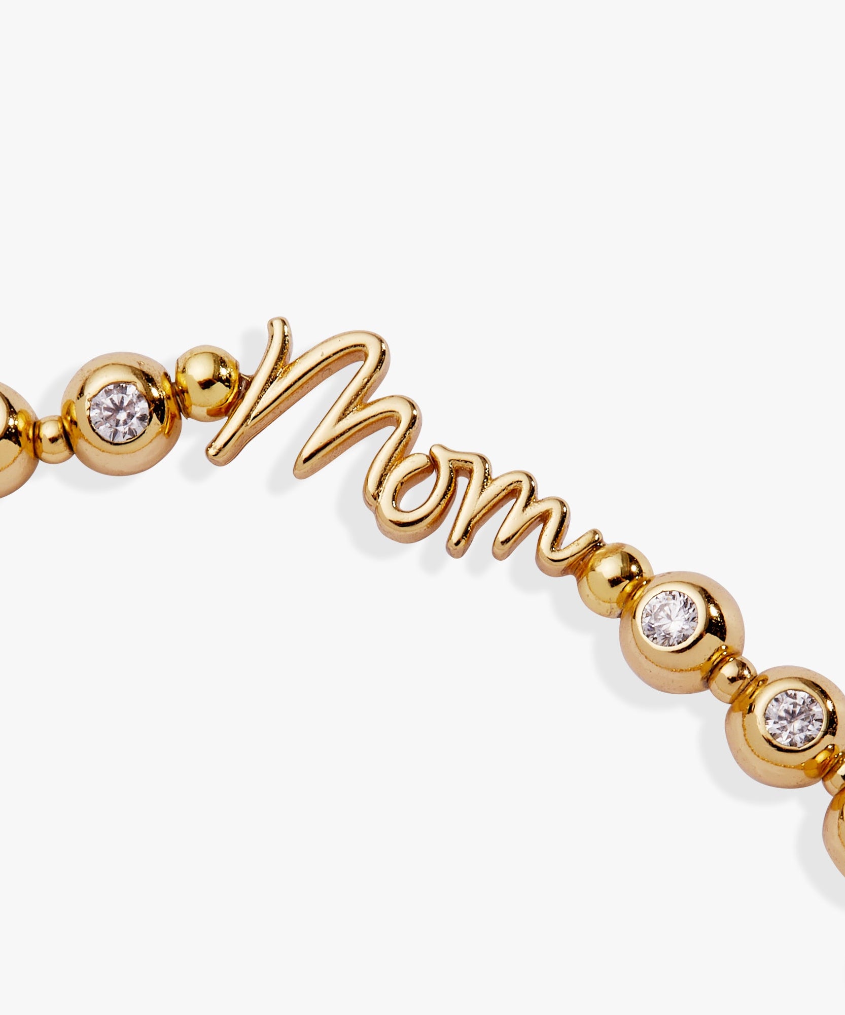 Mom Elongated Crystal Stretch Bracelet