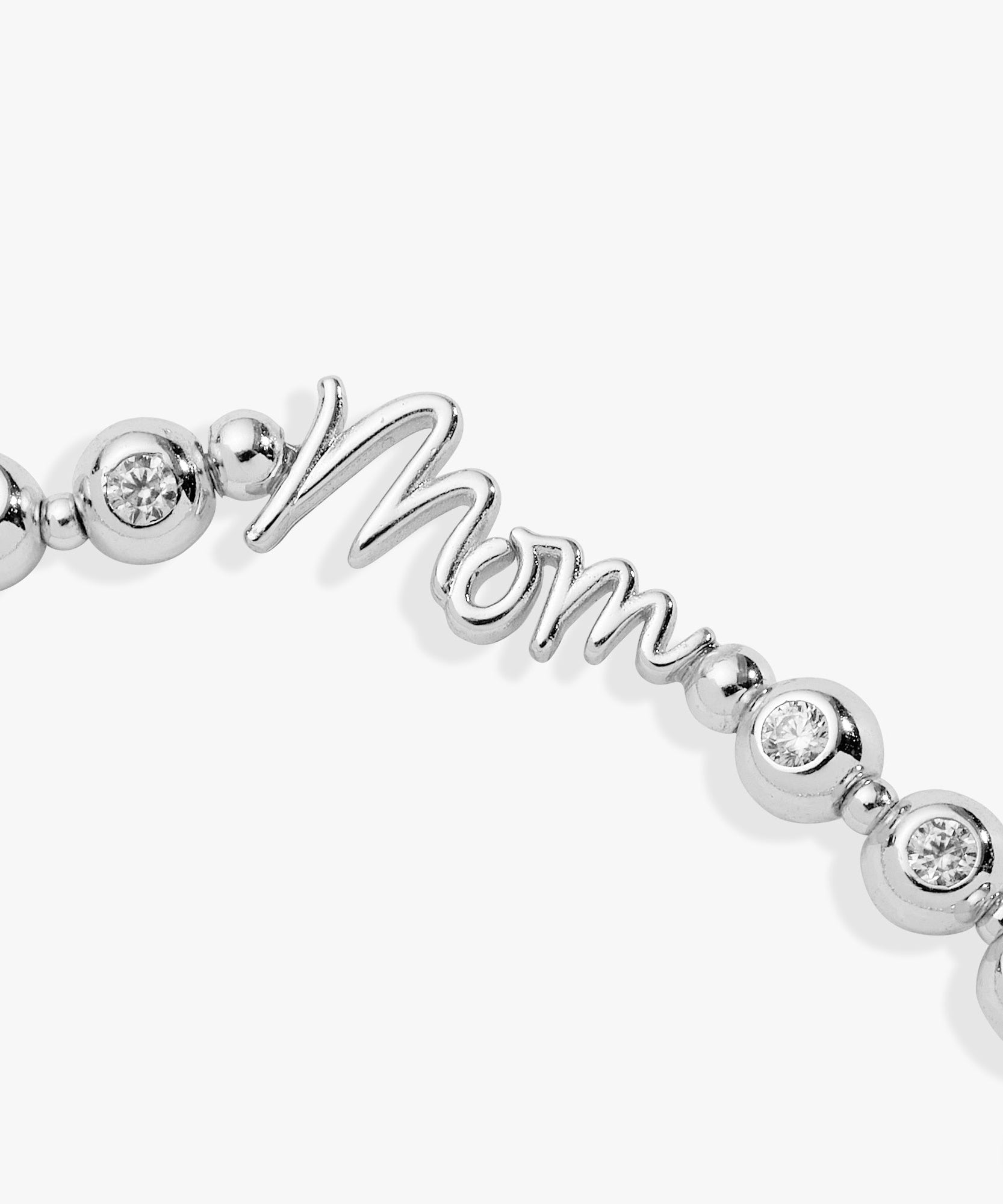Mom Elongated Crystal Stretch Bracelet