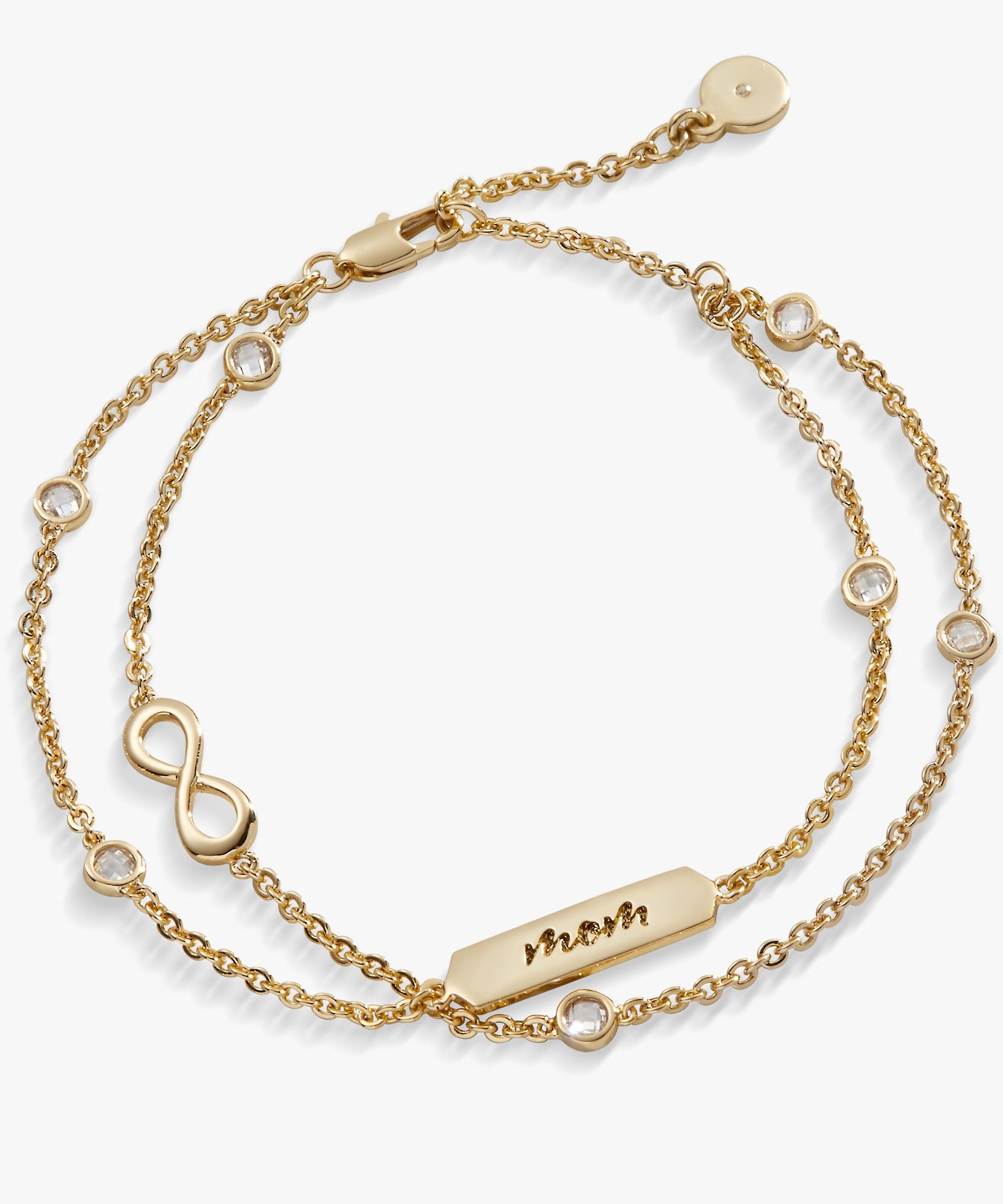 Mom Infinity Chain Double Strand Bracelet