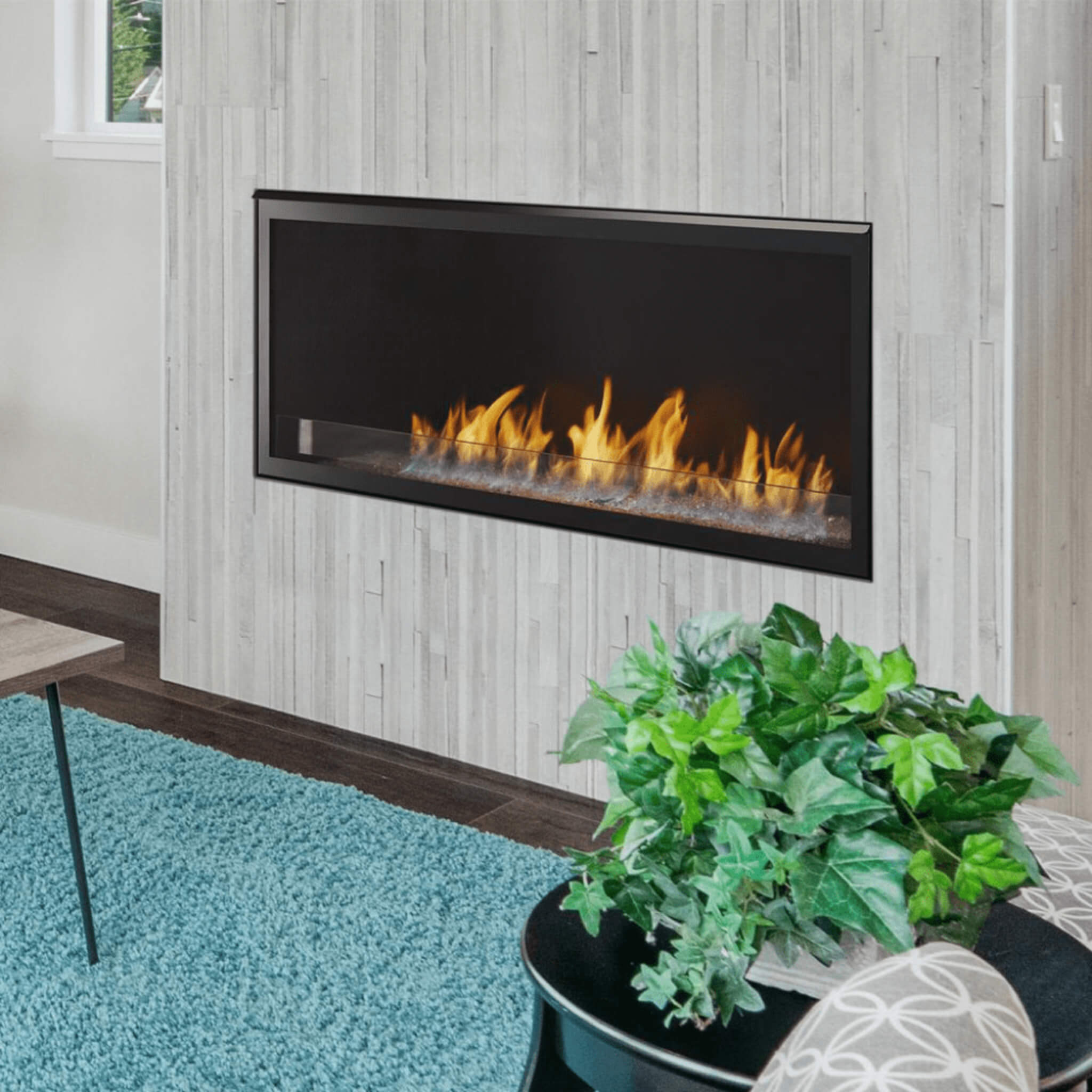 Monessen Artisan 42-Inch Vent-Free Linear Fireplace With IPI Plus Electronic Ignition And Remote Control [AVFL42N/PIP-BU] (SAK27391)