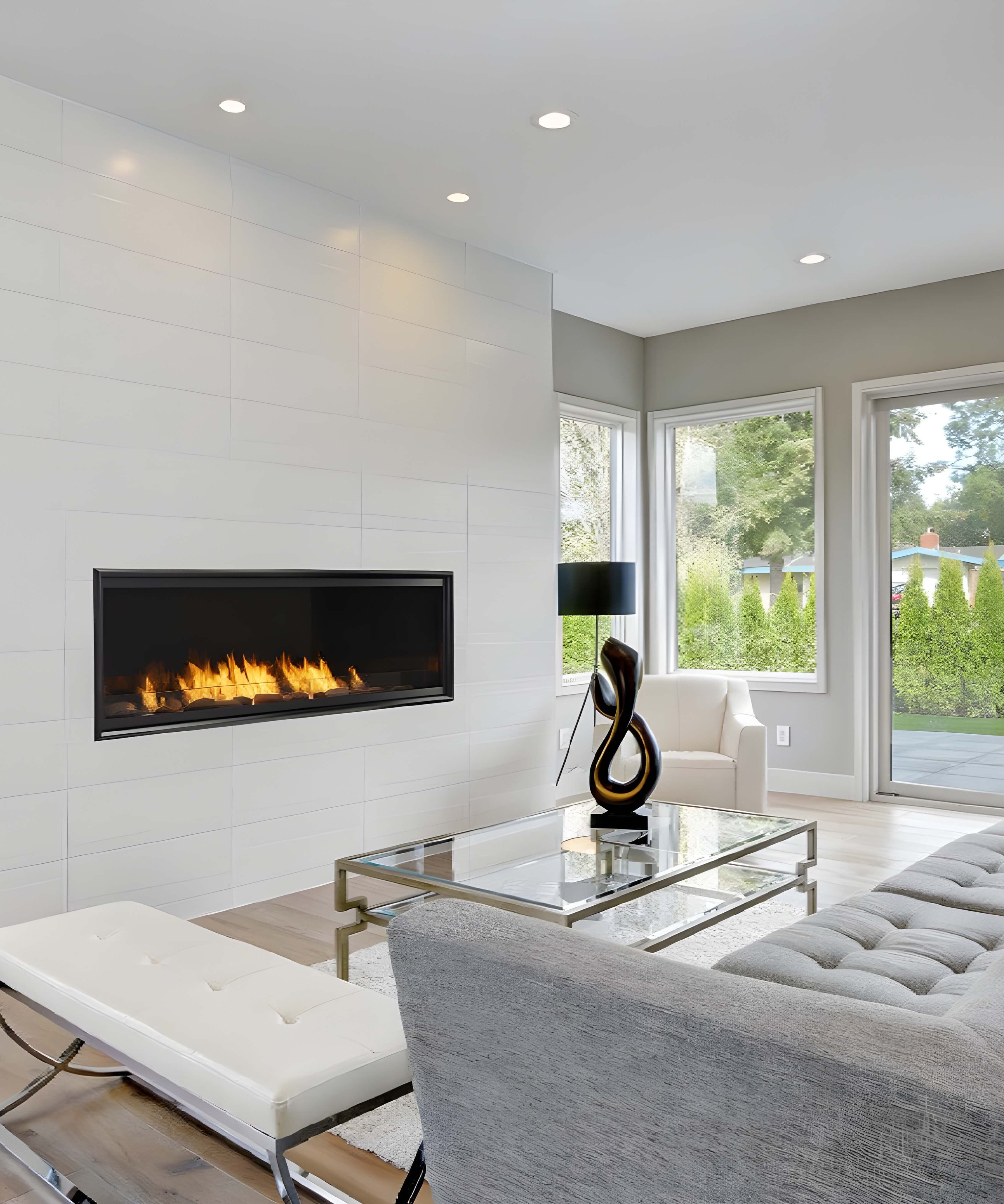 Monessen Artisan AVFL 60-Inch Vent-Free Linear Natural Gas Fireplace With IPI Plus Electronic Ignition [AVFL60NIF] (SAK27584)