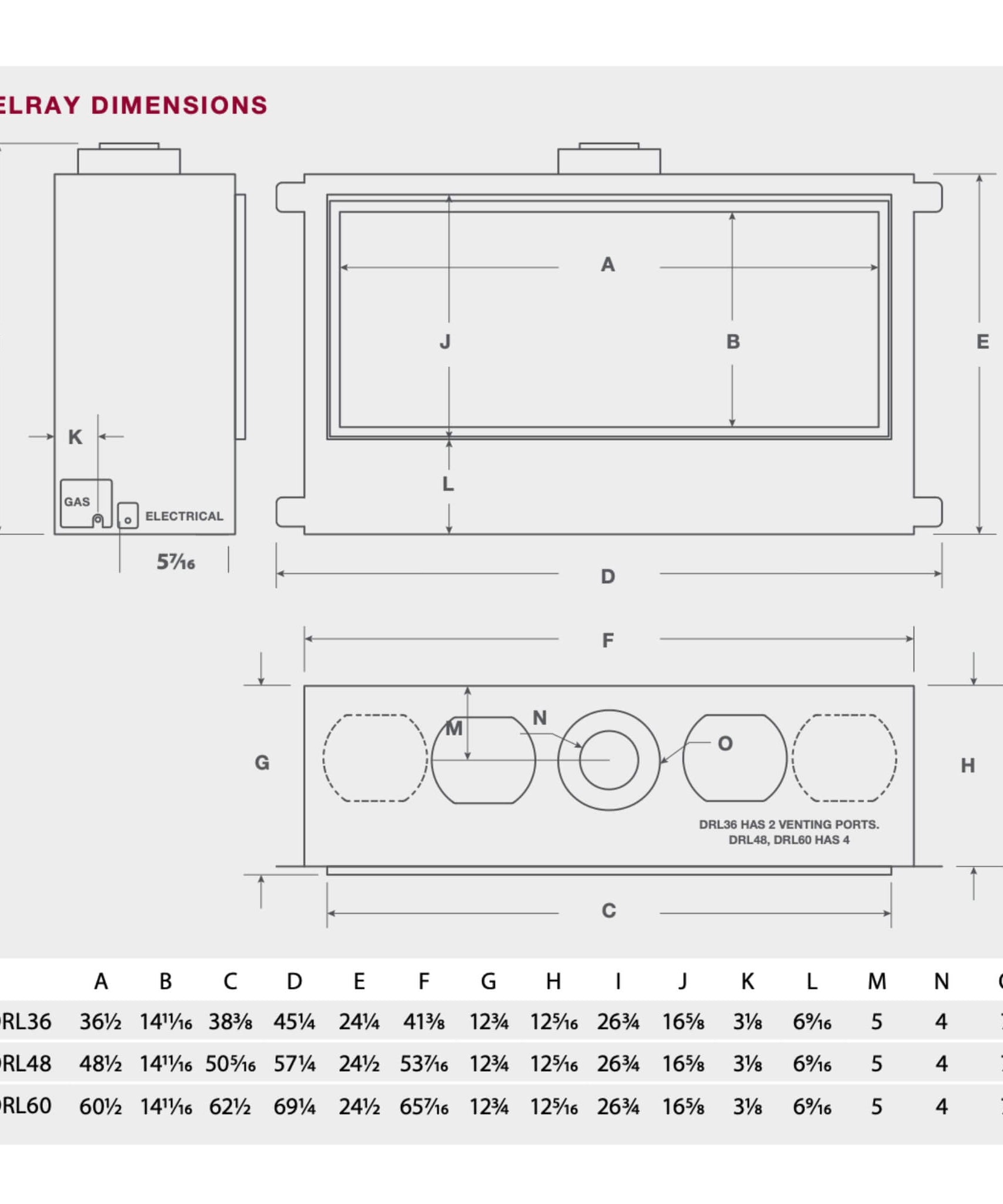 Montigo DelRay Full Load Direct Vent Linear Natural Gas Fireplace With Remote Controlled Fans [DRL36/48/7213NI-2] (SAK56384)