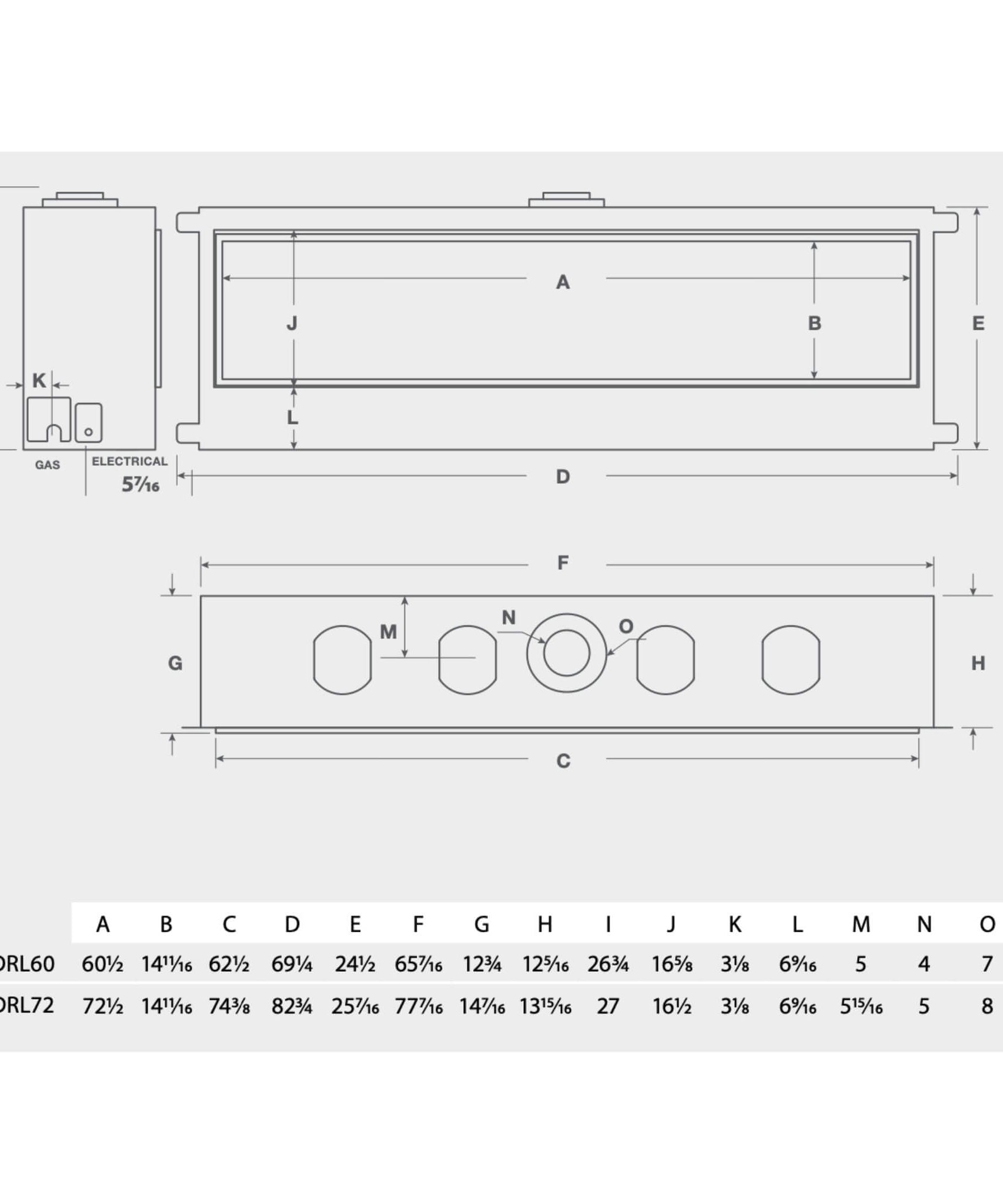 Montigo DelRay Full Load Direct Vent Linear Natural Gas Fireplace With Remote Controlled Fans [DRL36/48/7213NI-2] (SAK56384)