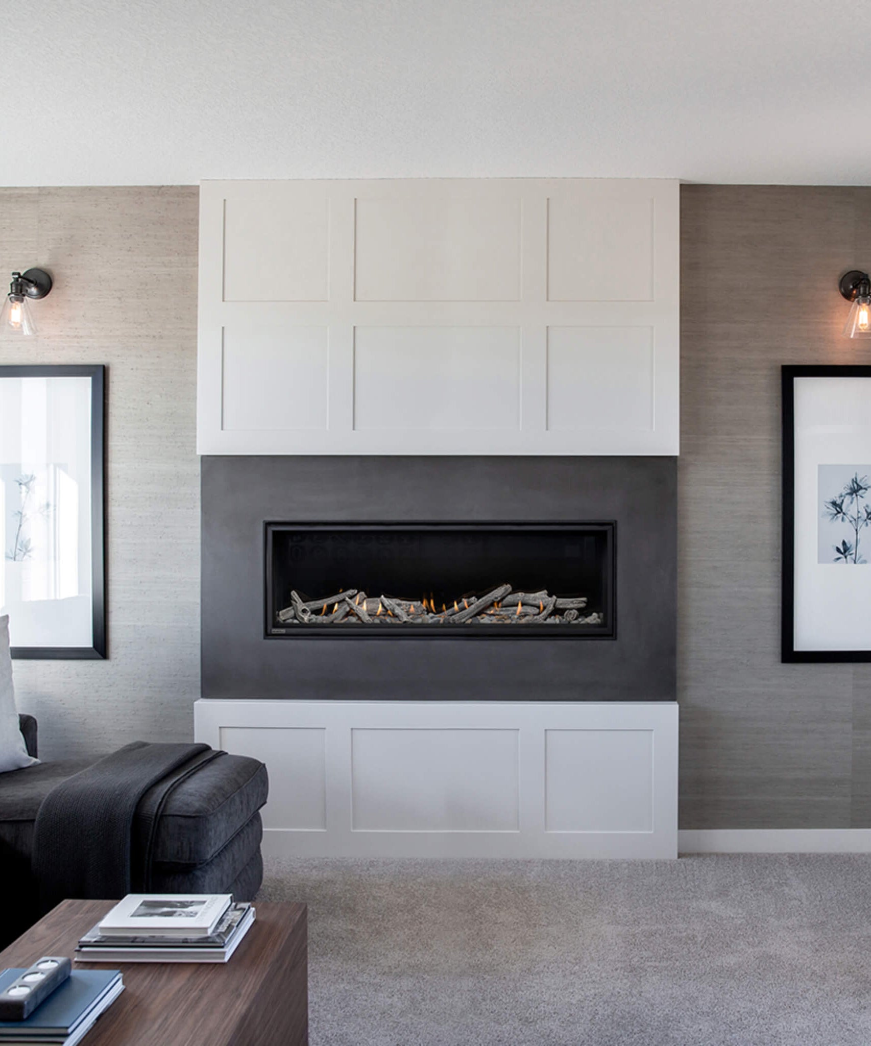 Montigo DelRay Full Load Direct Vent Linear Natural Gas Fireplace With Remote Controlled Fans [DRL36/48/7213NI-2] (SAK56384)