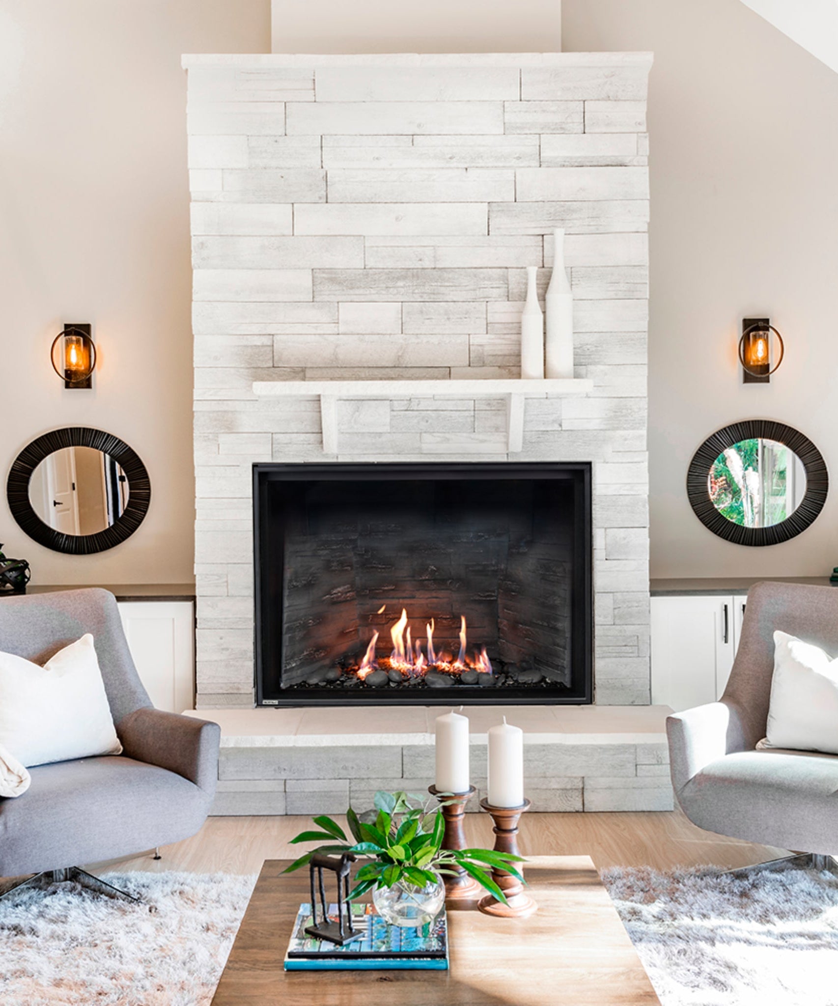 Montigo DelRay Square Direct Vent Natural Gas Fireplace With Concealed Universal Burner [DRSQ34/38/42/46NI] (SAK74029)