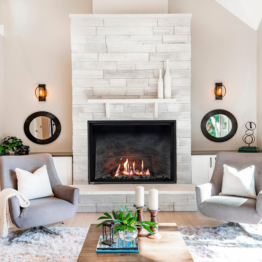 Montigo DelRay Square Direct Vent Natural Gas Fireplace With Concealed Universal Burner [DRSQ34/38/42/46NI] (SAK74029)