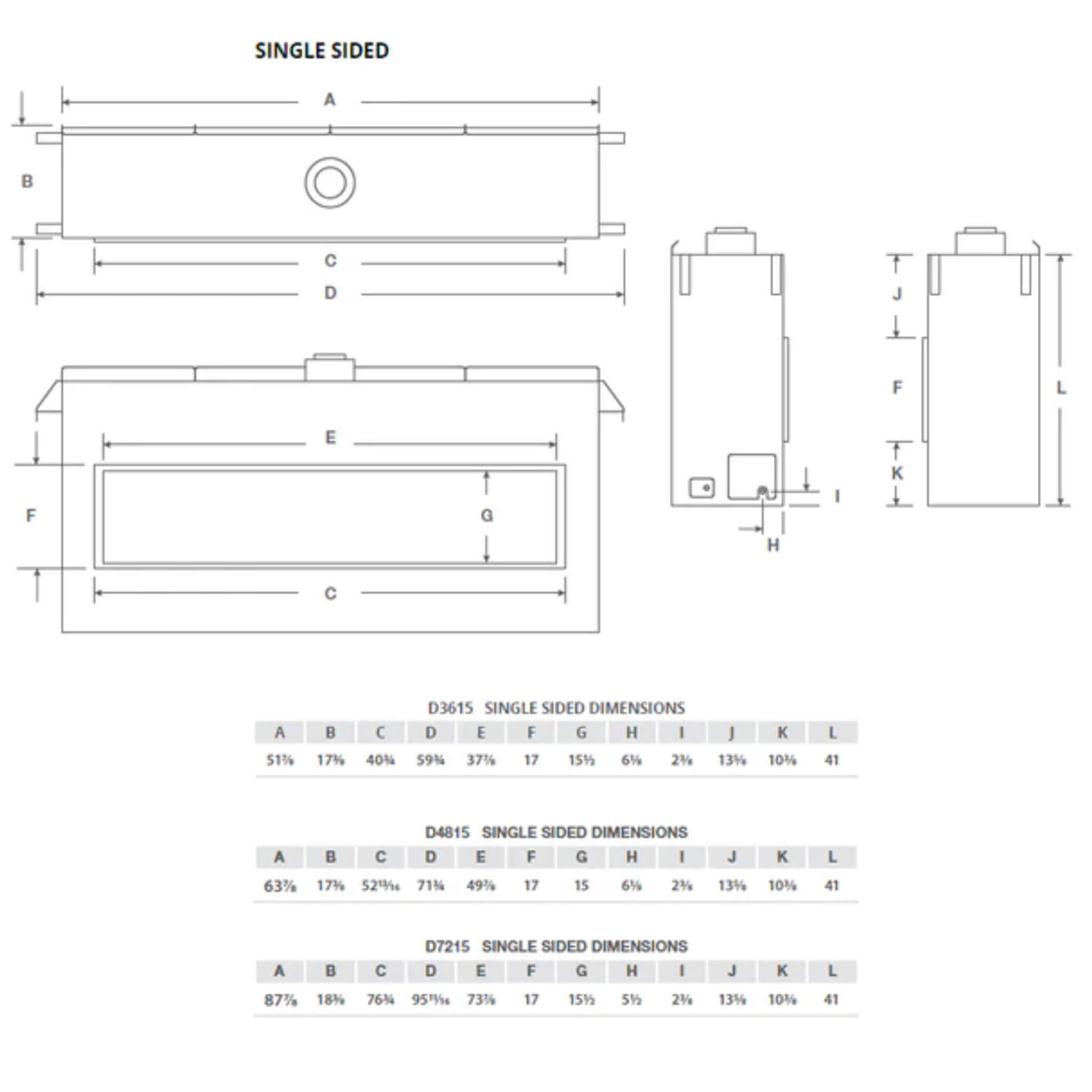 Montigo Distinction 48-Inch Single Sided Linear Direct Vent Natural Gas Fireplace [D4815NI-2] (SAK48267)
