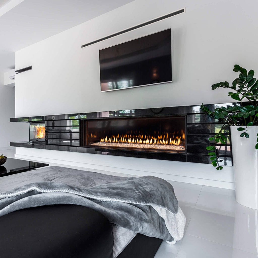 Montigo Distinction 63-Inch Single Sided Linear Direct Vent Natural Gas Fireplace [D6315NI-2] (SAK34218)