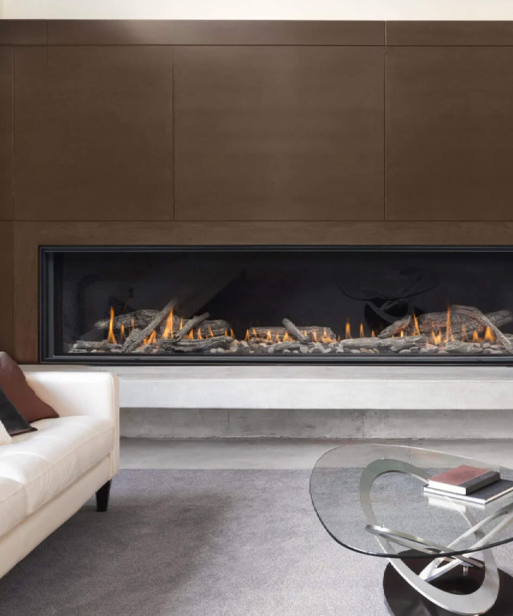 Montigo Distinction 72-Inch Single Sided Linear Direct Vent Natural Gas Fireplace [D7215NI-2] (SAK70824)