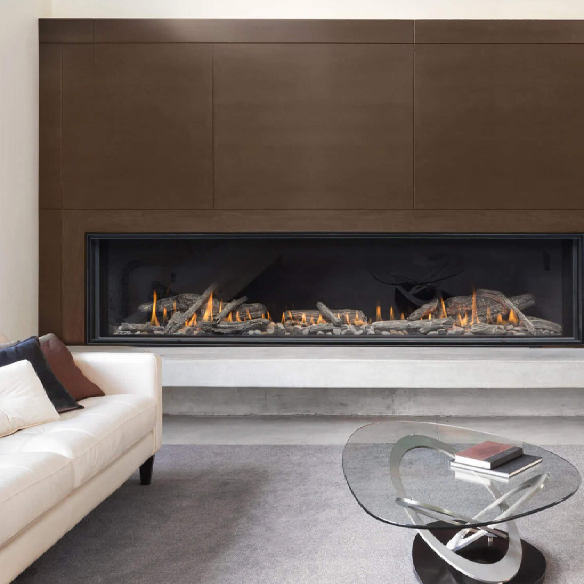 Montigo Distinction 72-Inch Single Sided Linear Direct Vent Natural Gas Fireplace [D7215NI-2] (SAK70824)