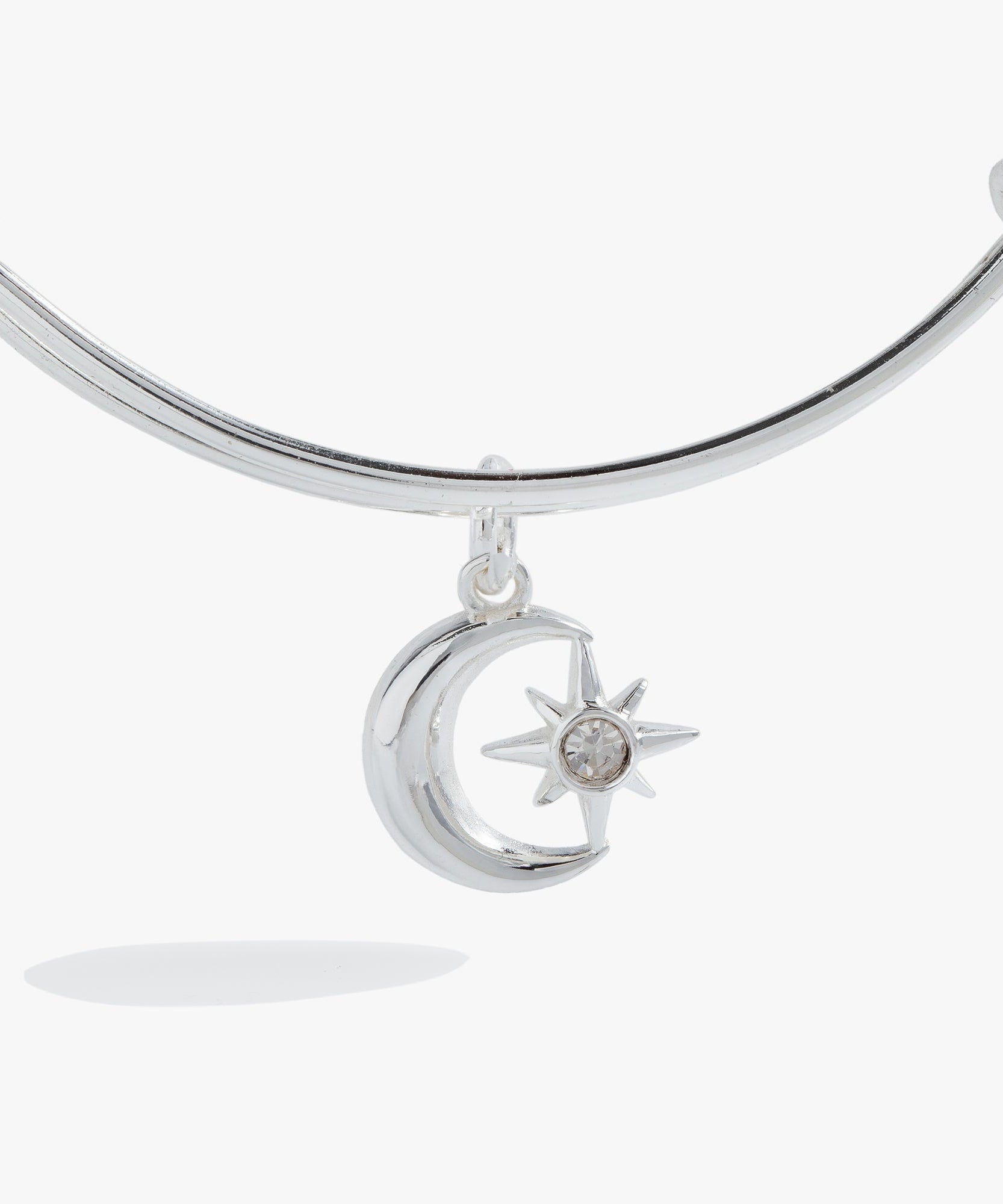 Star and Moon Charm Bangle