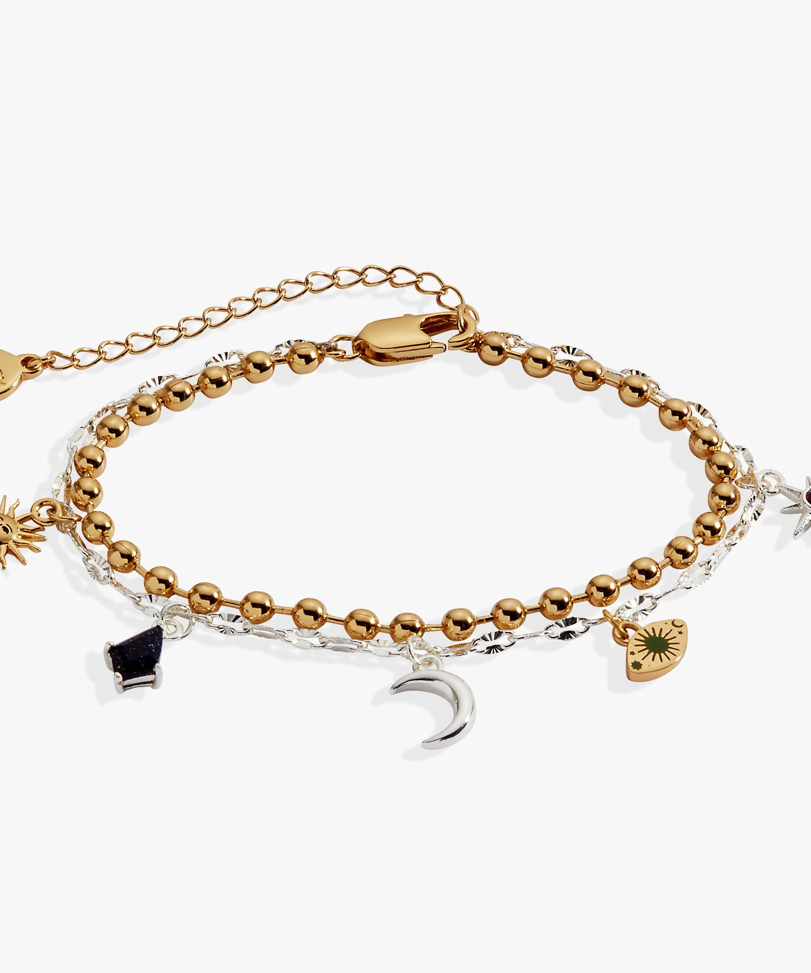 Moon Magic 2 Row Charm Bracelet