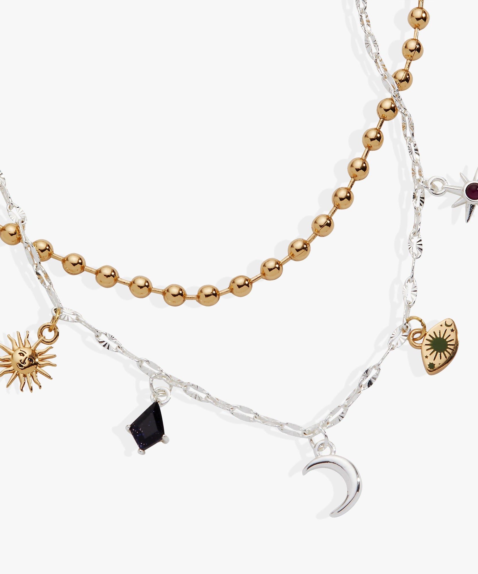 Moon Magic 2 Row Charm Necklace