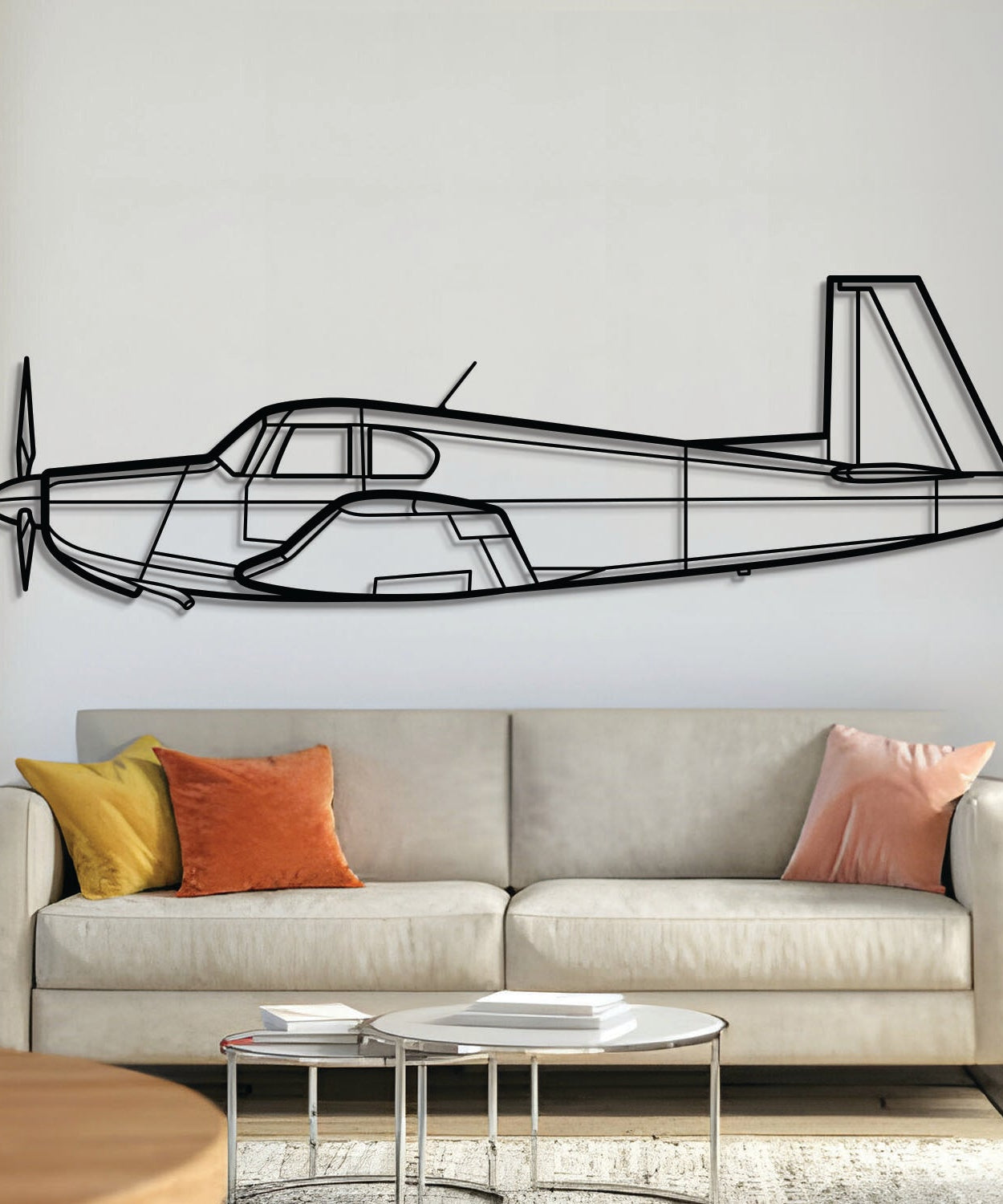 M20E Metallflugzeug Wandkunst - NCP0105