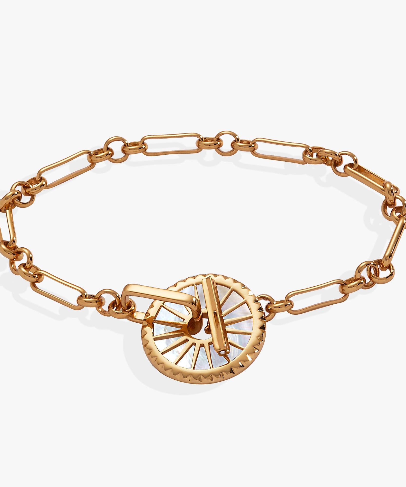 Starburst Mother of Pearl Toggle Bracelet