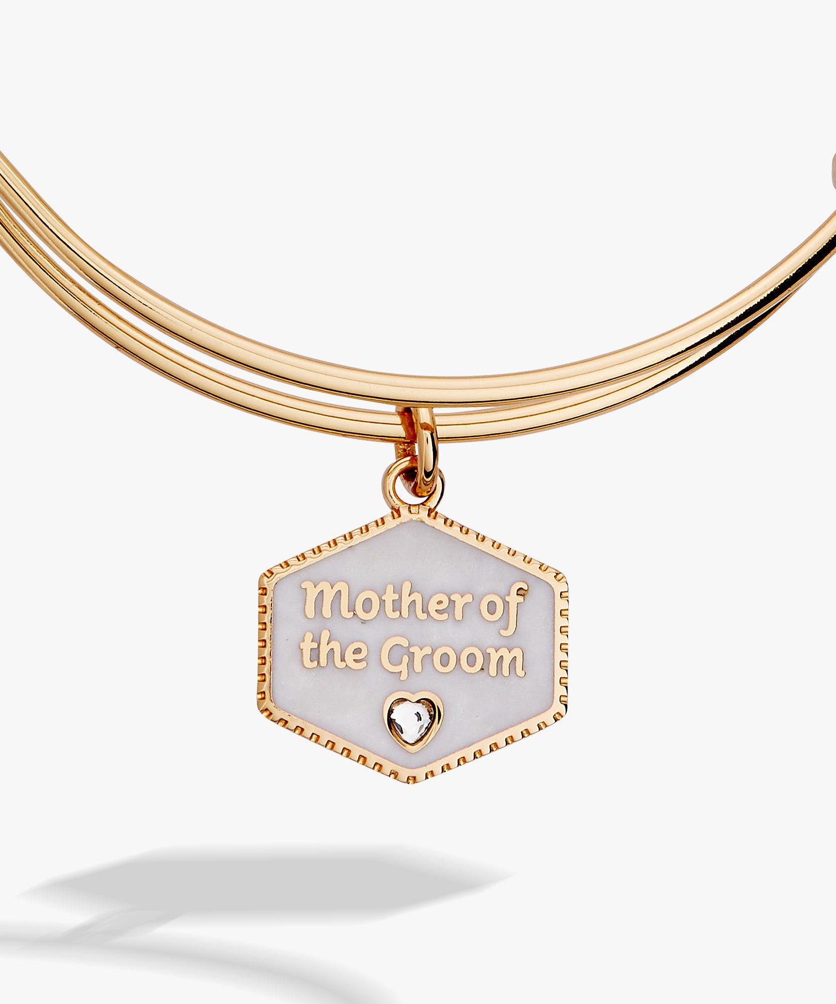 Mother of the Groom Mother of Pearl Charm Bangle