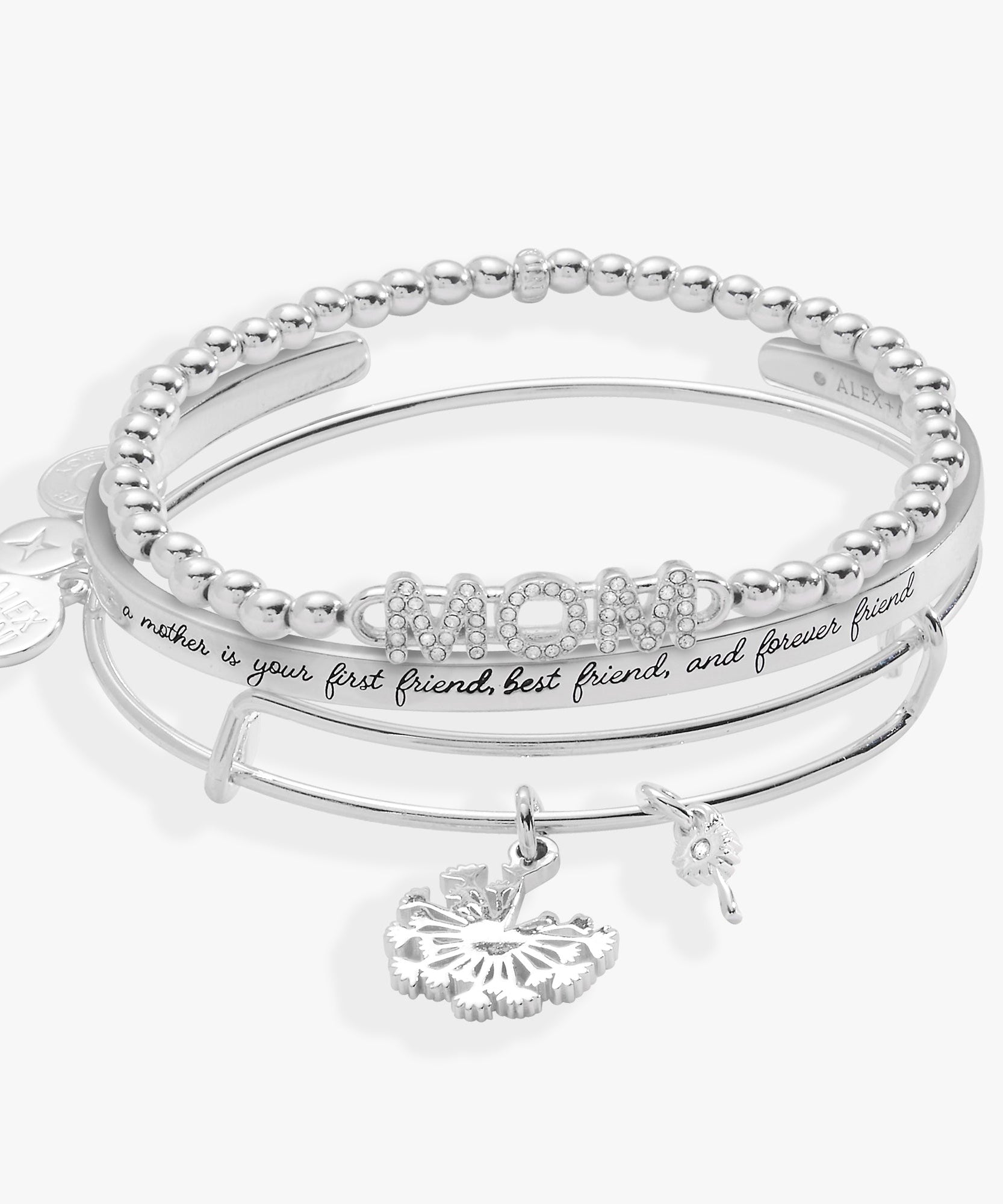 Mom Dandelion Bangle Set of 3