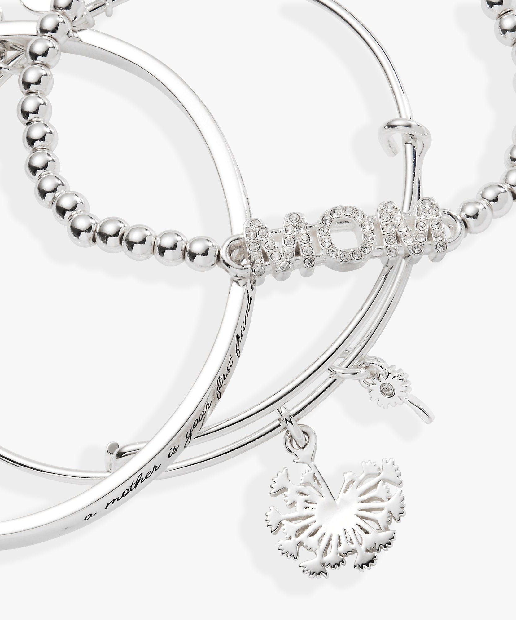 Mom Dandelion Bangle Set of 3