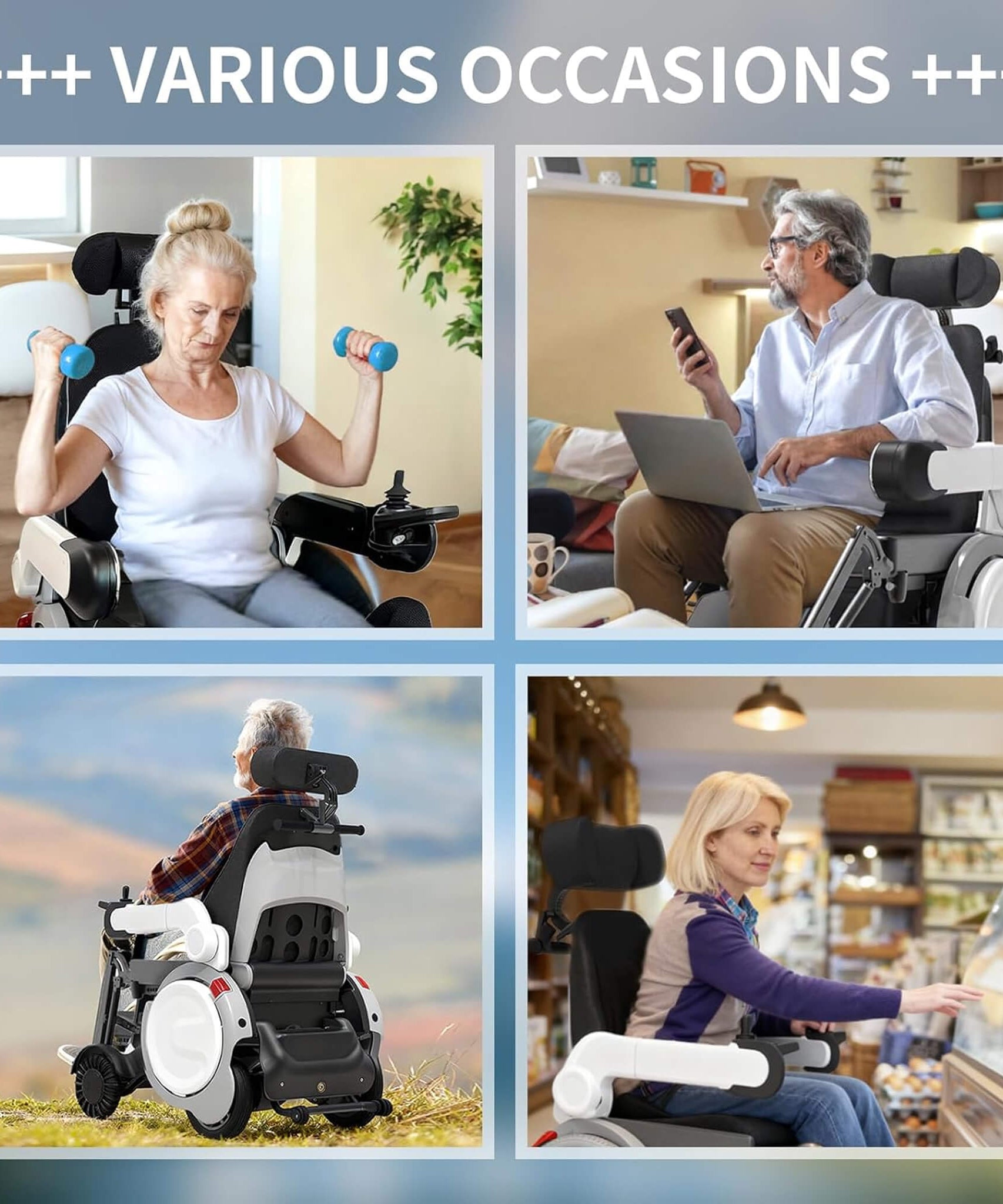 Motivo One-Touch Zero Gravity Electric Folding Wheelchair [FDA-Approved] (SAK20968)