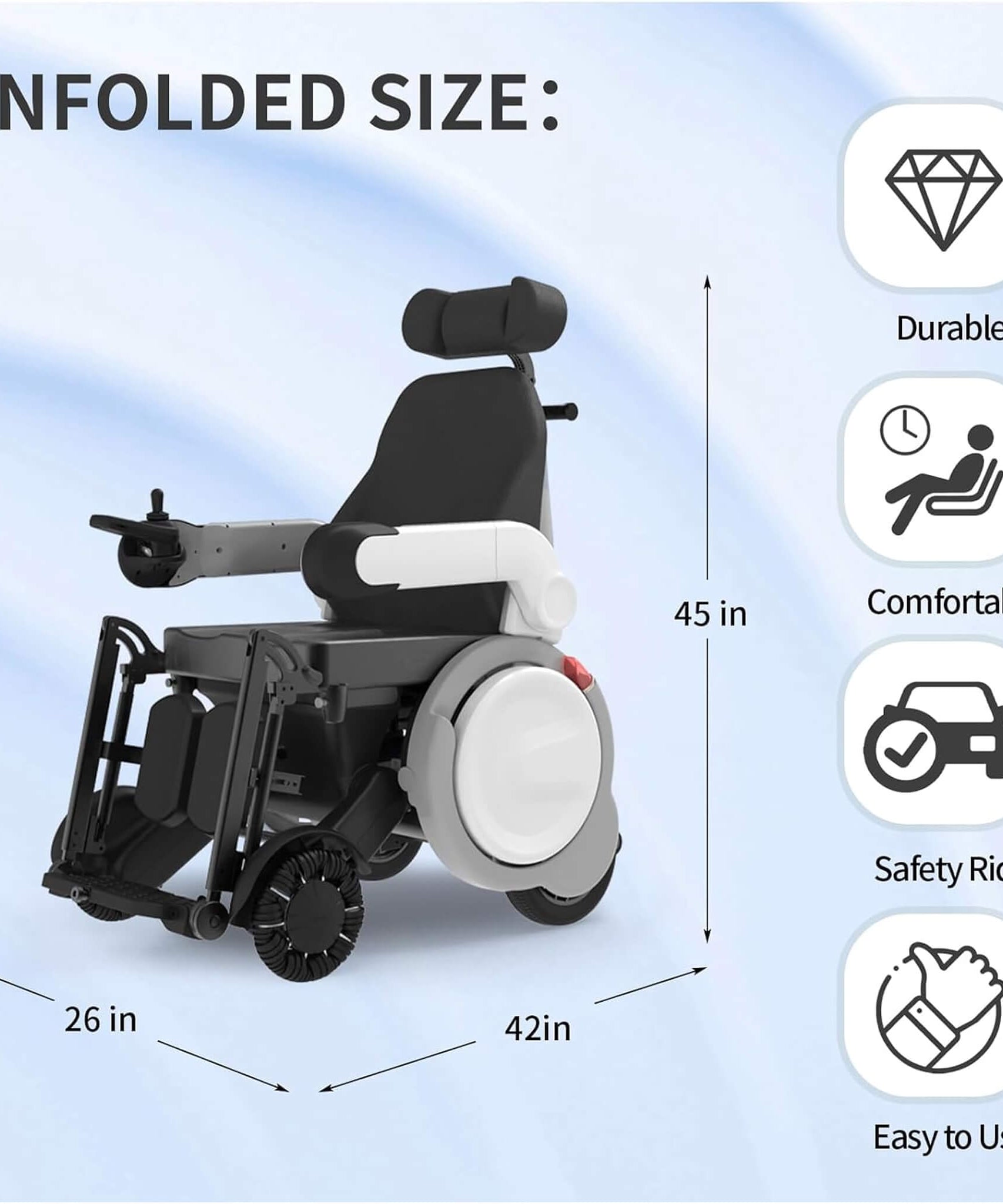 Motivo One-Touch Zero Gravity Electric Folding Wheelchair [FDA-Approved] (SAK20968)