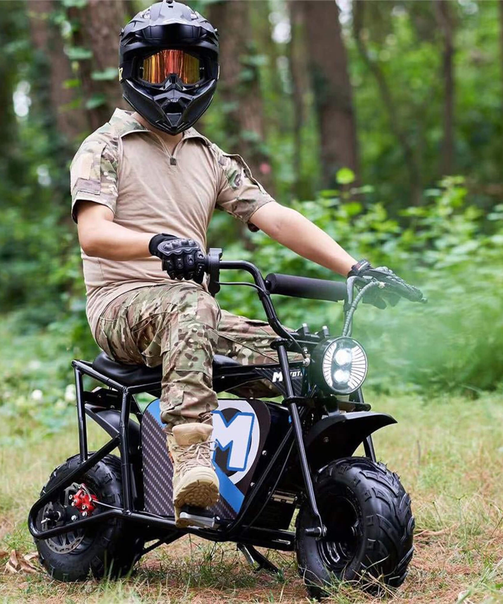 MotoTec 1000W 48V/12AH Electric Powered Mini Bike, Black (SAK17859)
