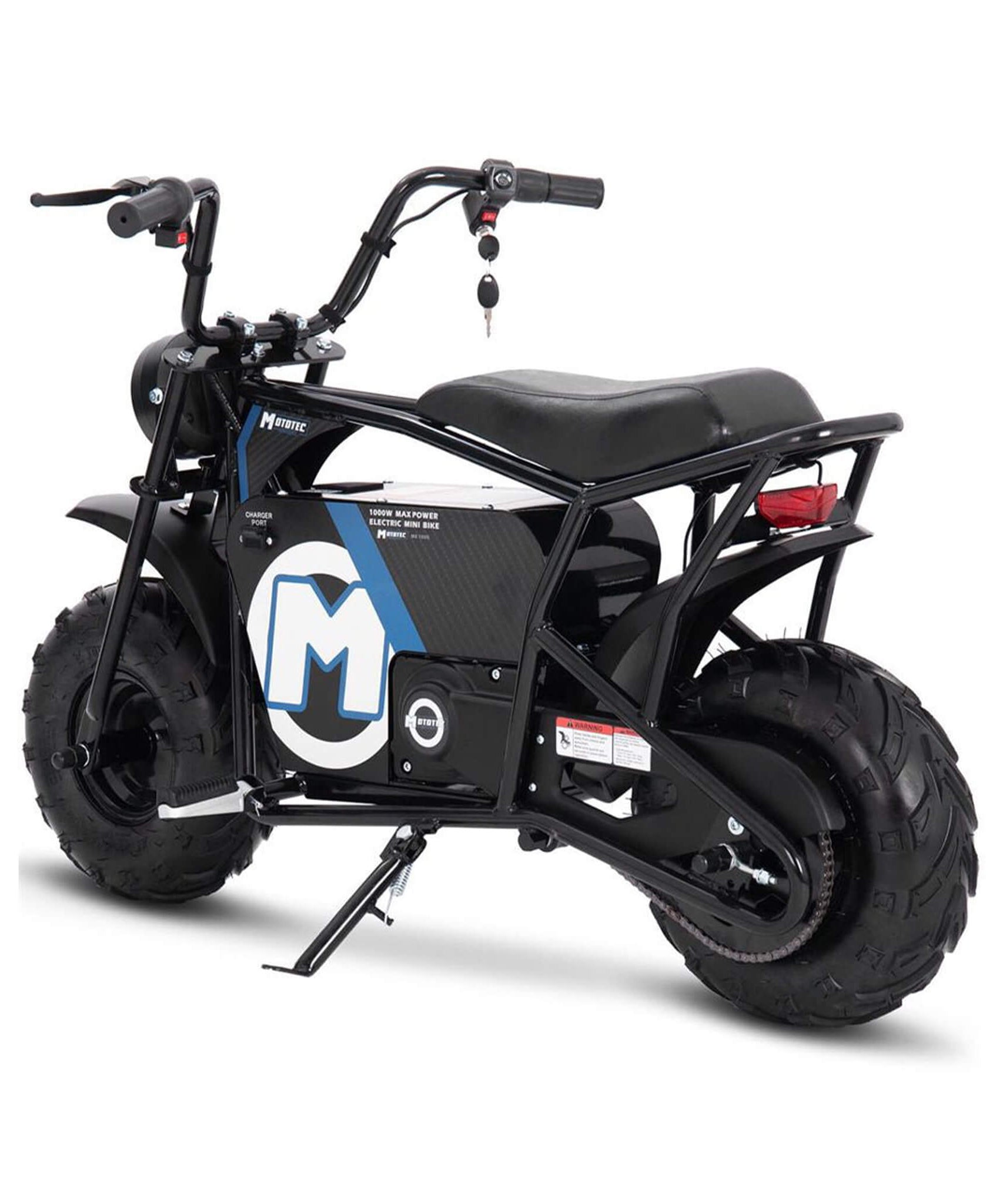 MotoTec 1000W 48V/12AH Electric Powered Mini Bike, Black (SAK17859)